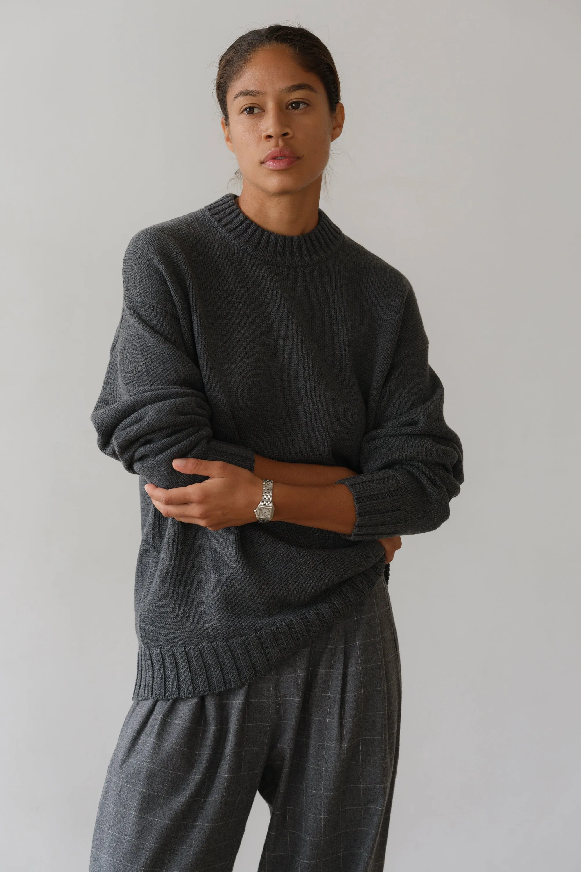 The Cotton Cashmere Crewneck Sweater sold by DONNI.