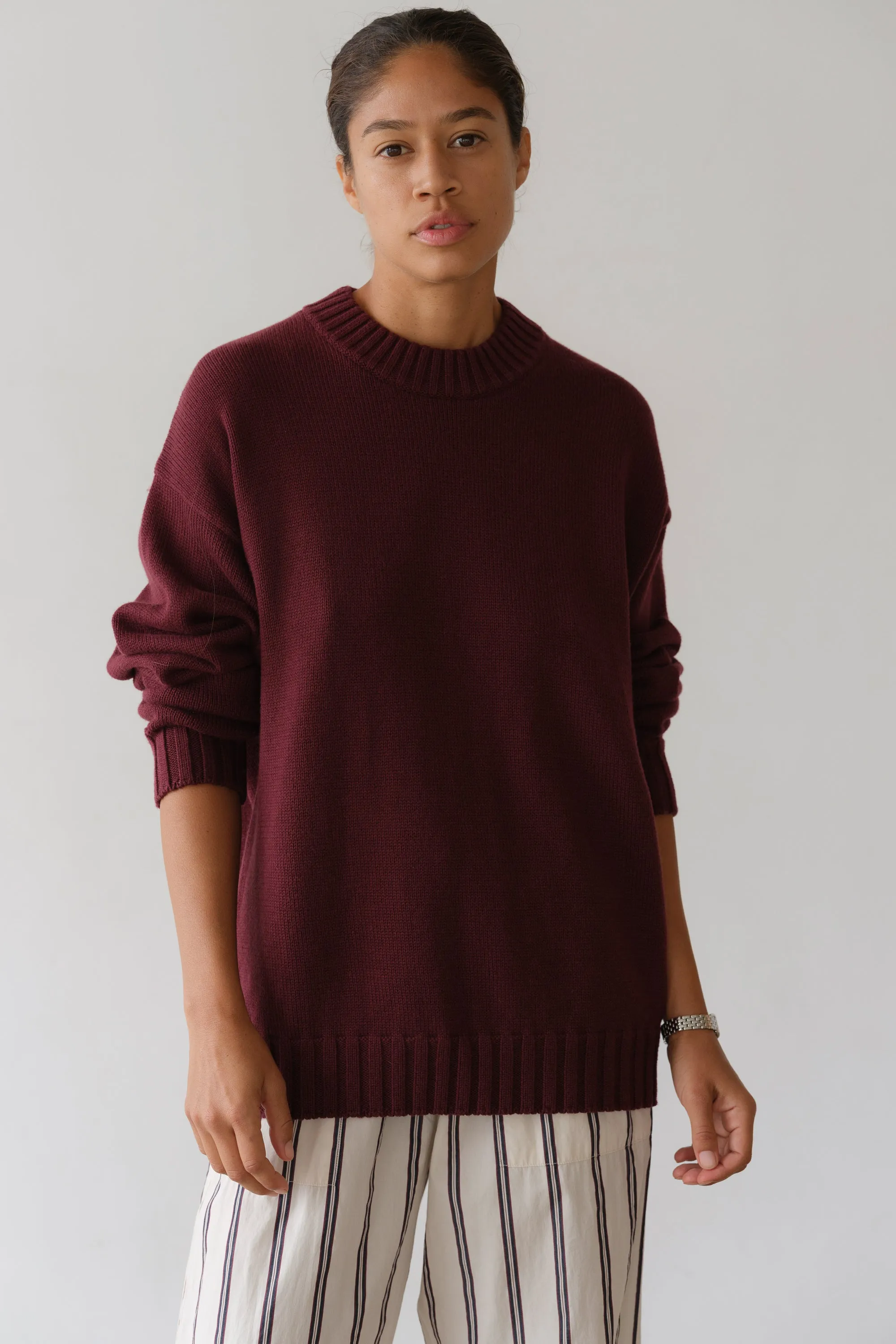 The Cotton Cashmere Crewneck Sweater sold by DONNI.