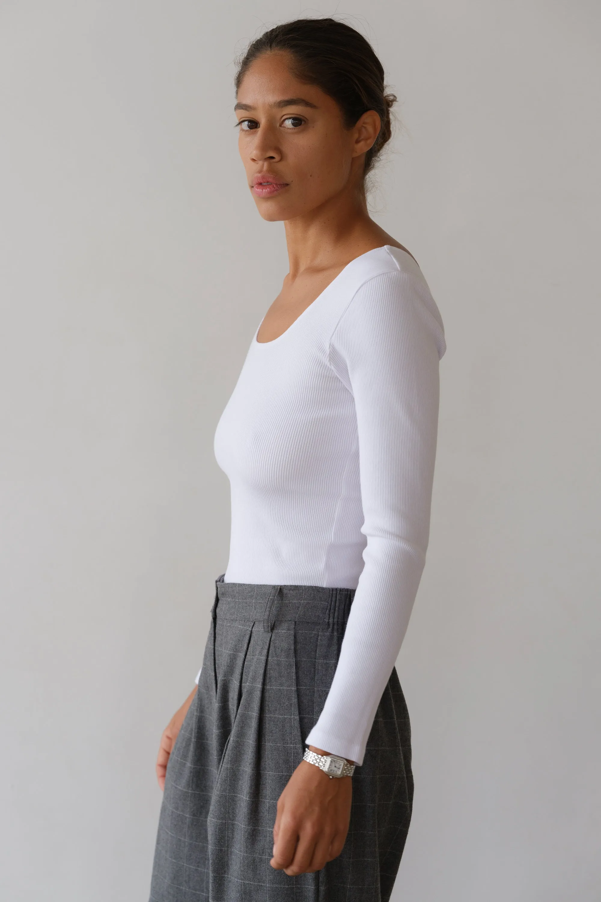 The Rib Scoop Long Sleeve sold by DONNI. product image thumbnail 5