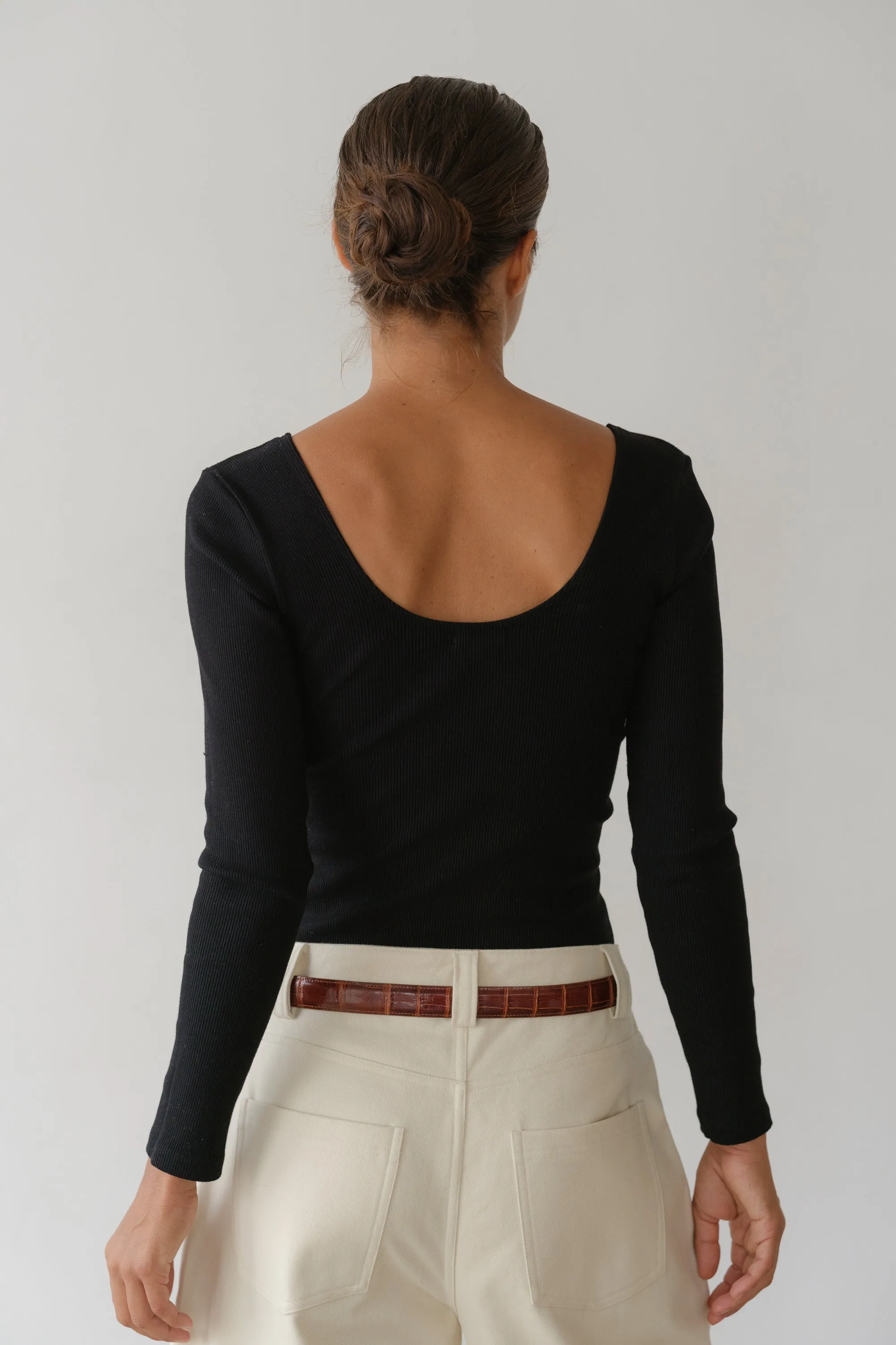 The Rib Scoop Long Sleeve sold by DONNI. product image thumbnail 5