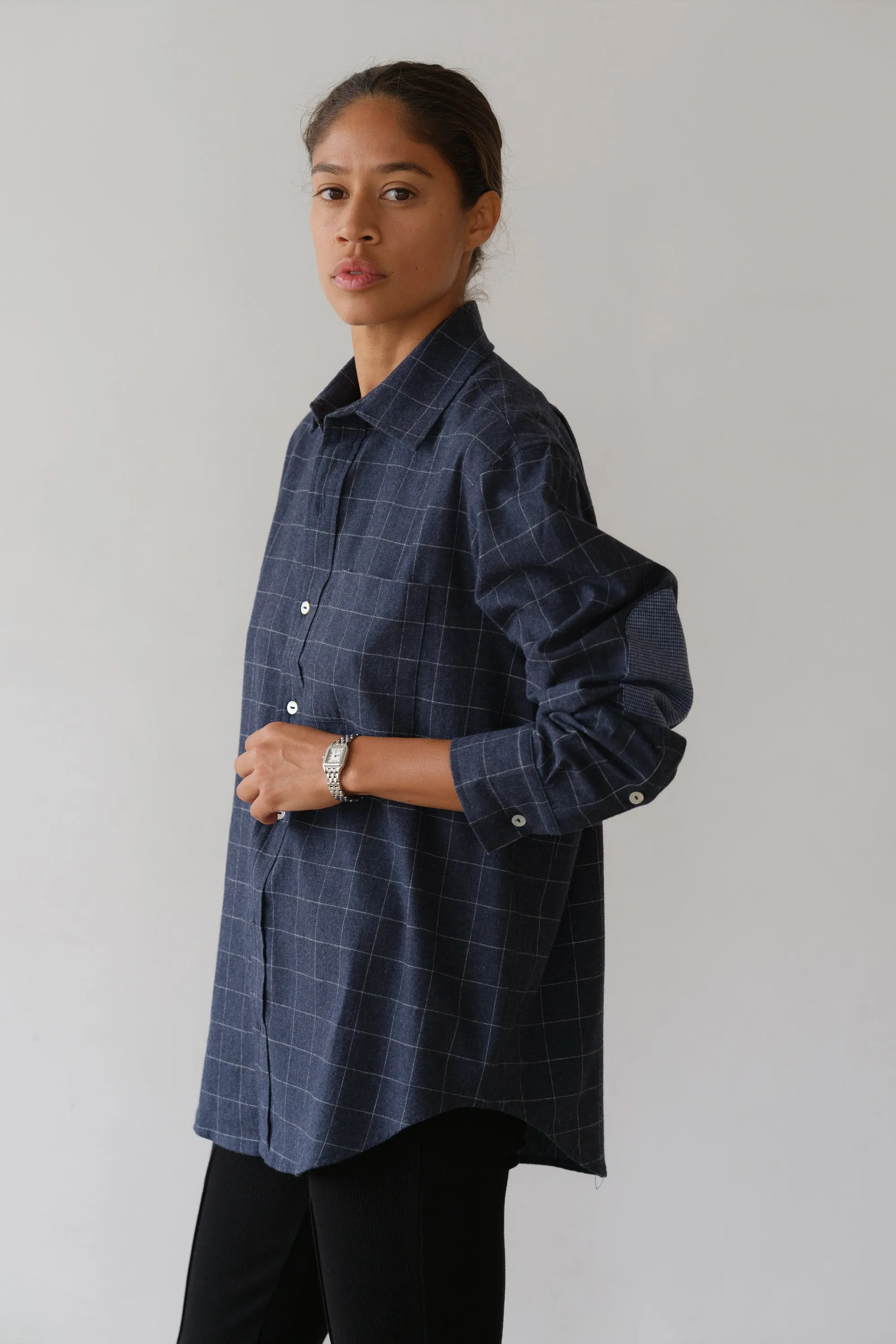The Flannel Windowpane Shirt sold by DONNI. product image thumbnail 5