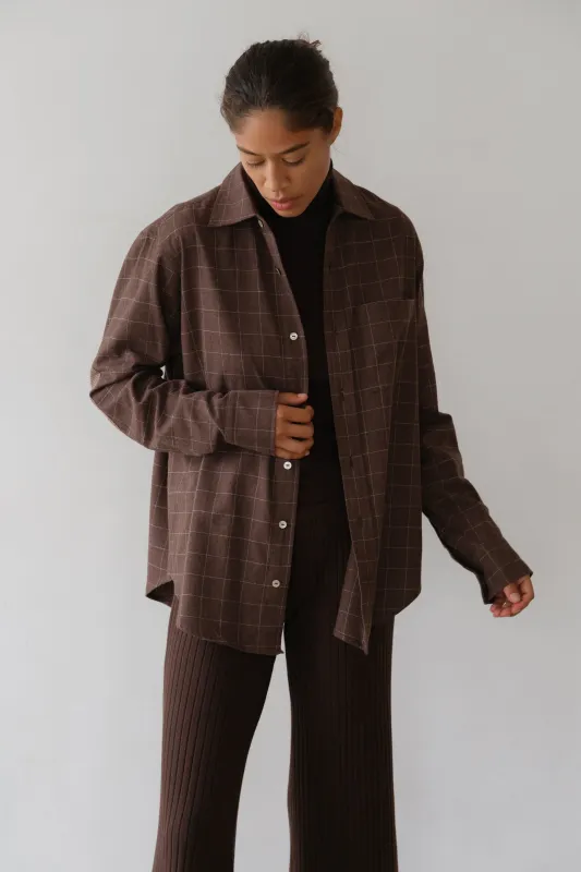 The Flannel Windowpane Shirt sold by DONNI.