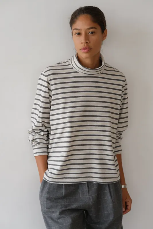 The Jersey Stripe Turtleneck sold by DONNI.