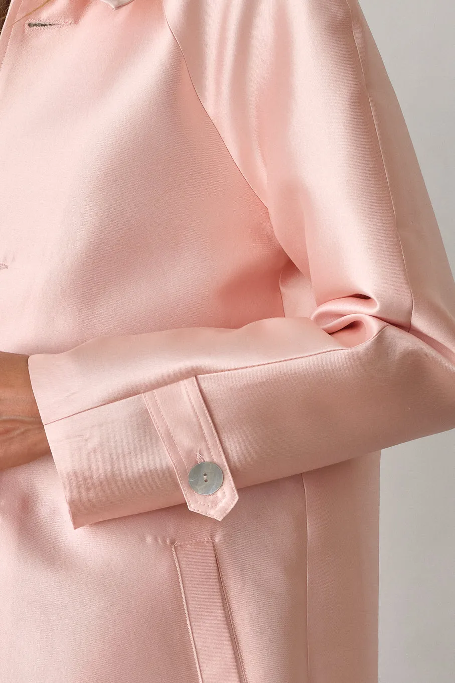 The Satin Car Coat sold by DONNI. product image thumbnail 5