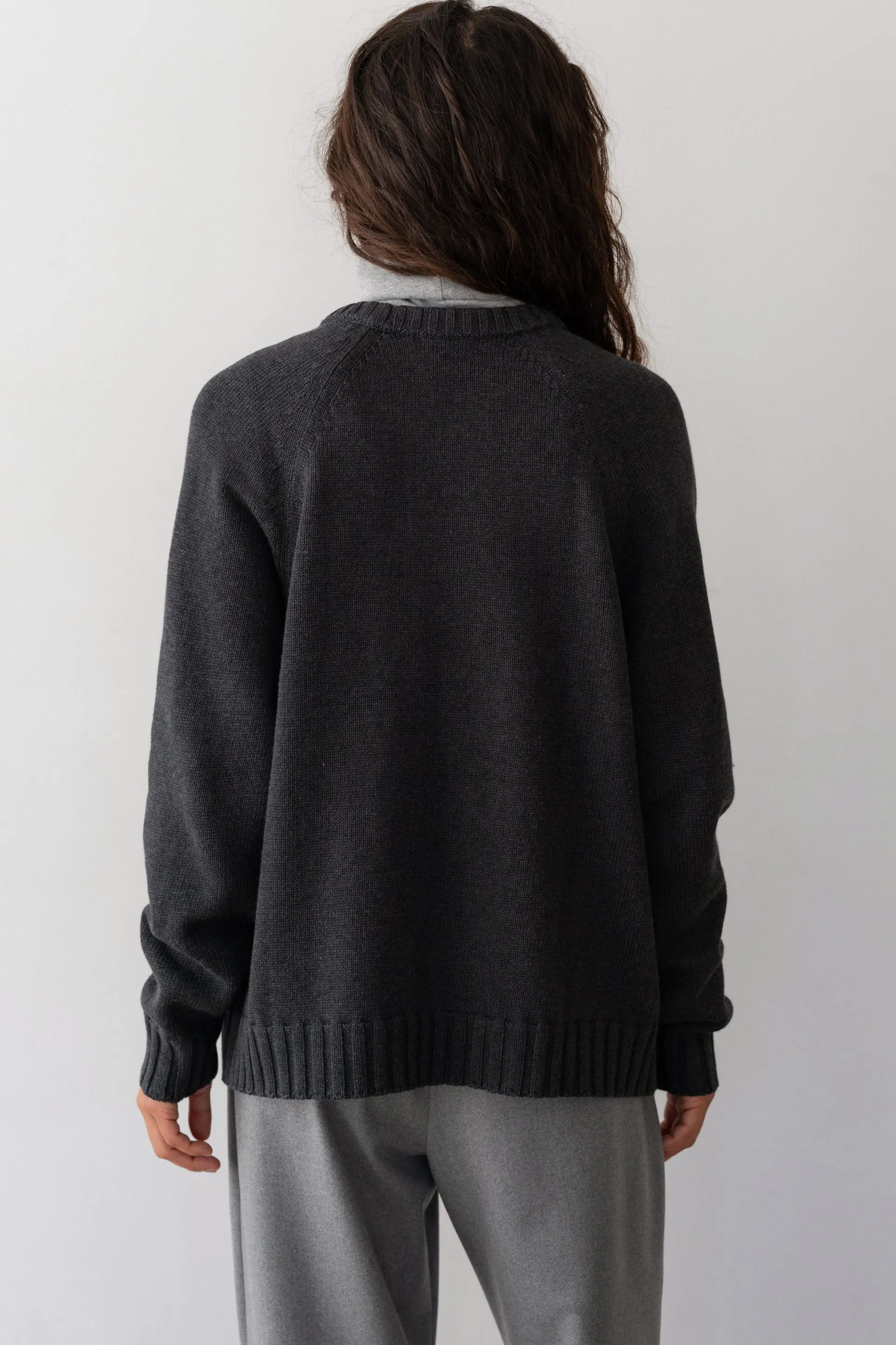 The Heavy Cotton Knit V-Neck Sweater sold by DONNI. product image thumbnail 5