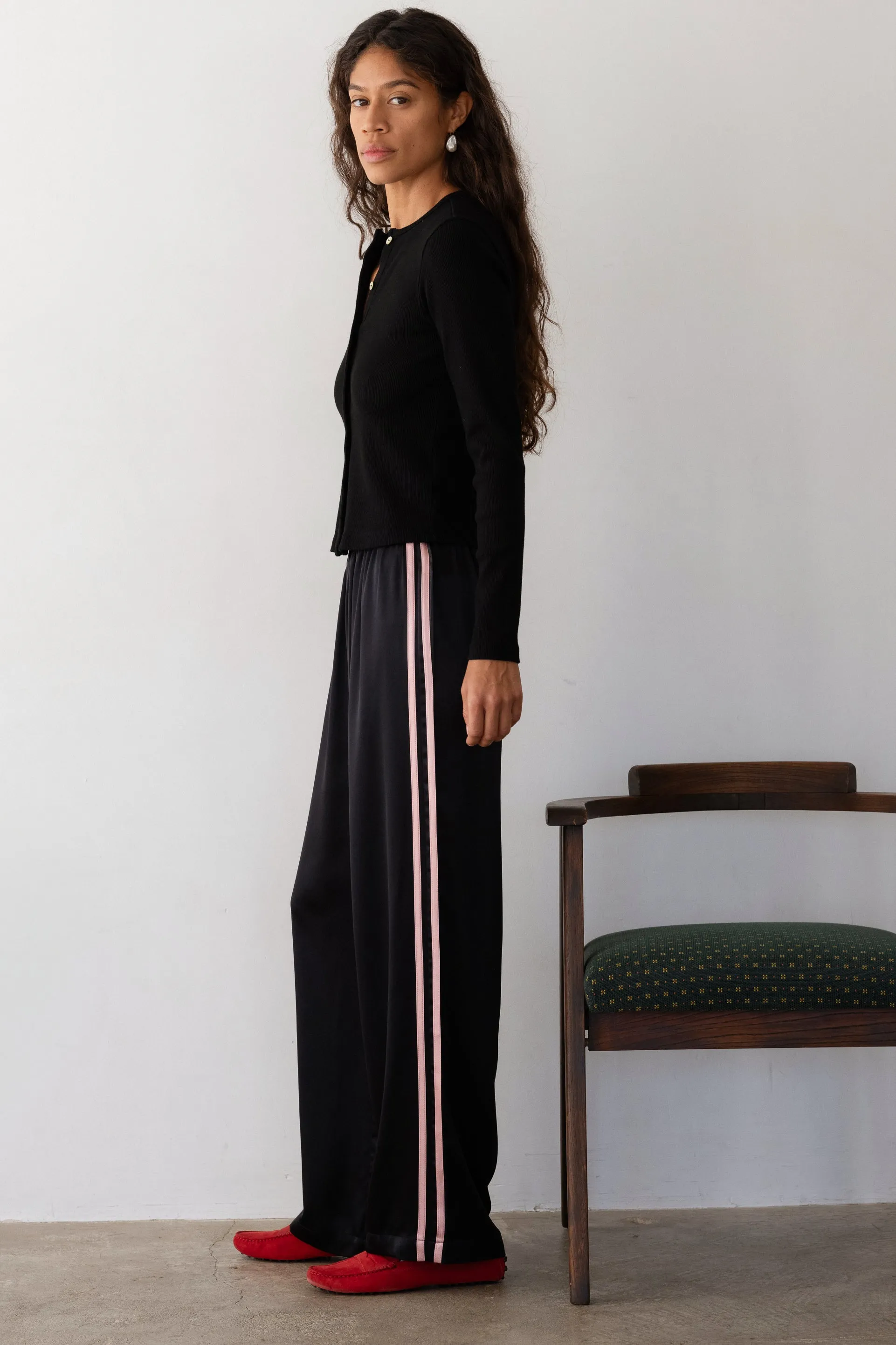 The Silk Stripe Simple Pant sold by DONNI. product image thumbnail 4