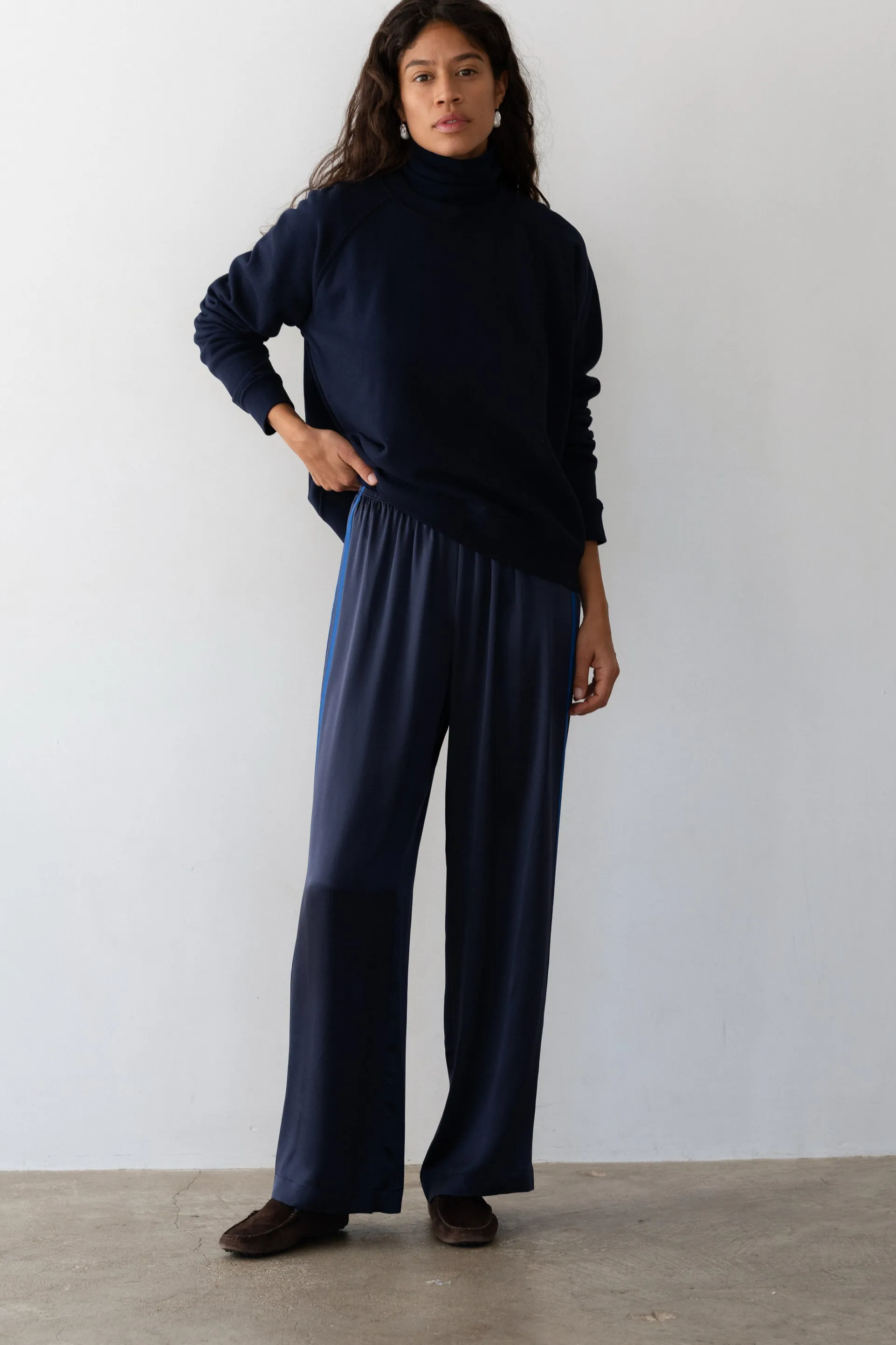 The Silk Stripe Simple Pant sold by DONNI. product image thumbnail 3