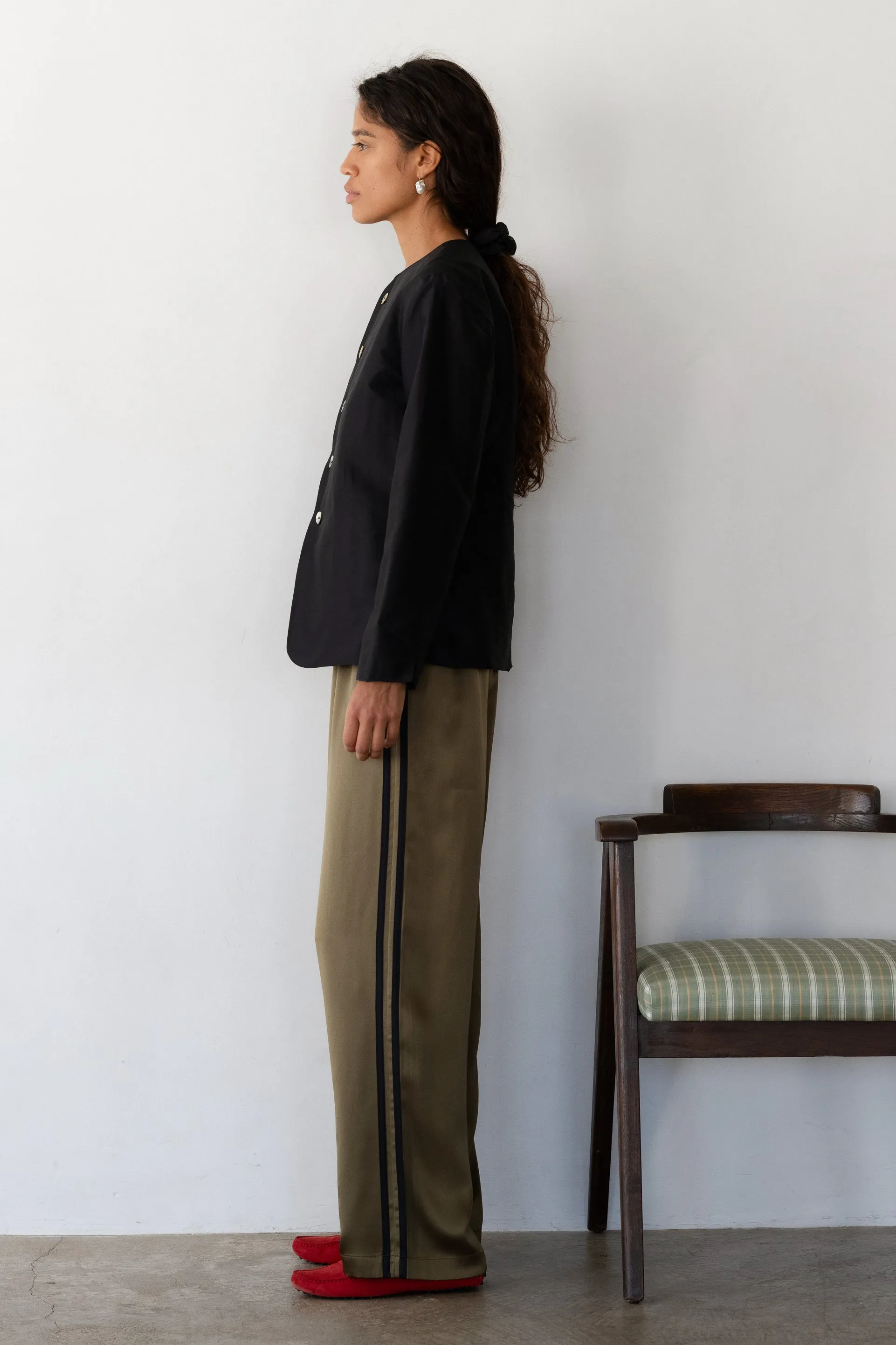 The Silk Stripe Simple Pant sold by DONNI. product image thumbnail 5