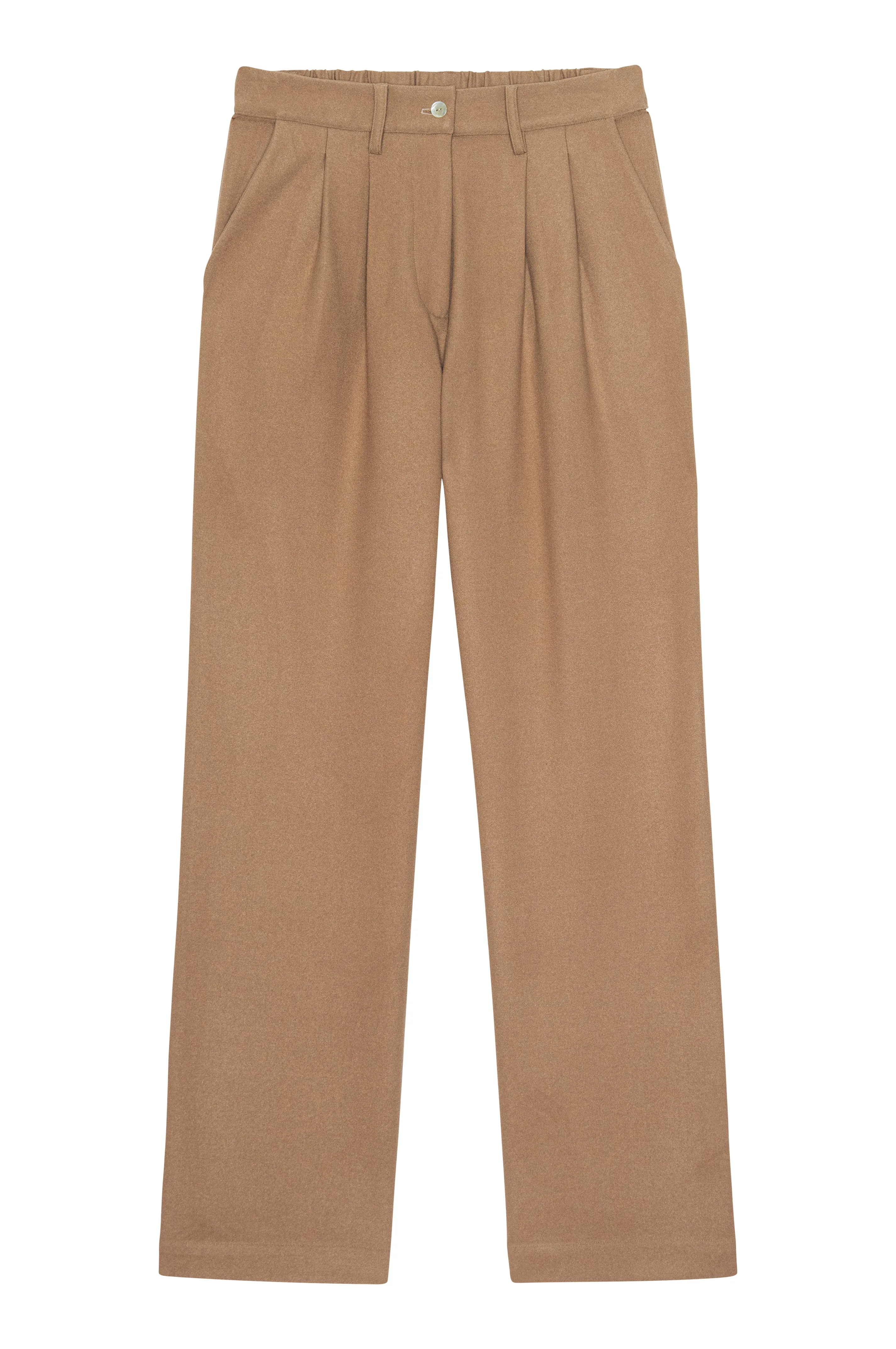 The Flannel Pleated Trouser sold by DONNI. product image thumbnail 2