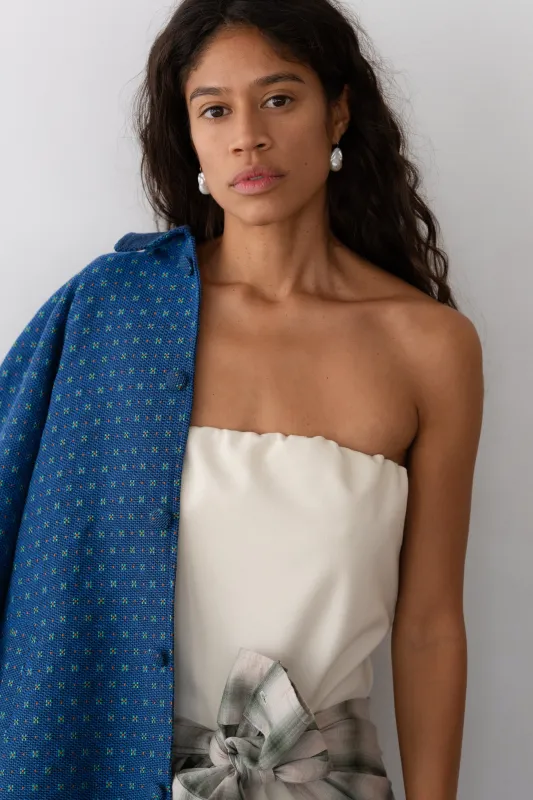 The Flannel Tube Top sold by DONNI.