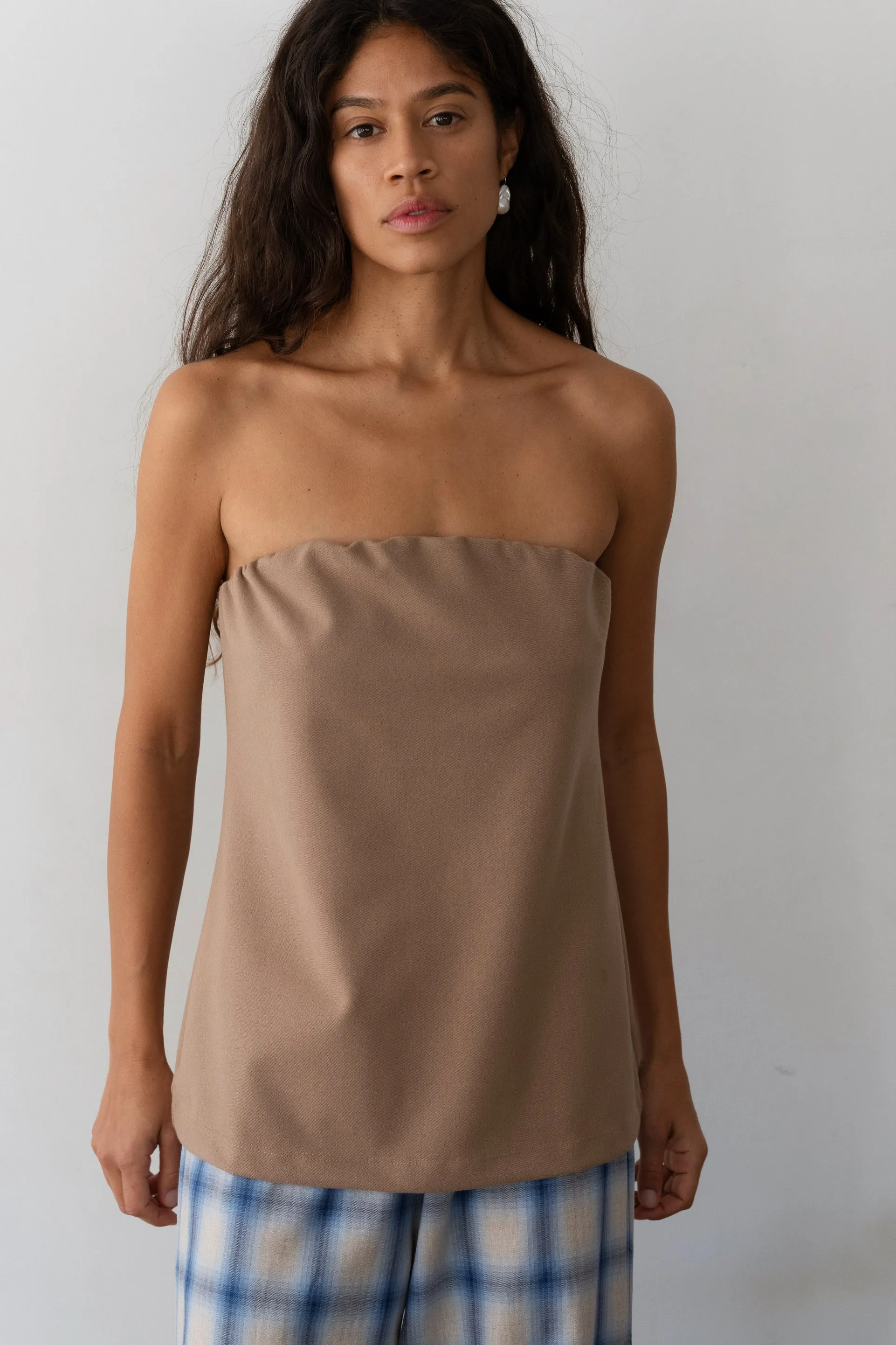 The Flannel Tube Top sold by DONNI. product image thumbnail 3