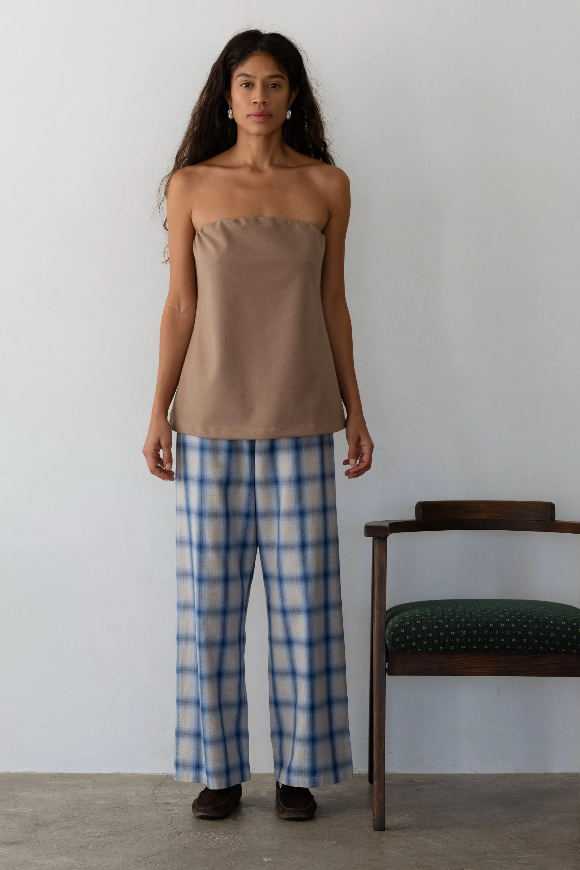 The Flannel Tube Top sold by DONNI. product image thumbnail 4