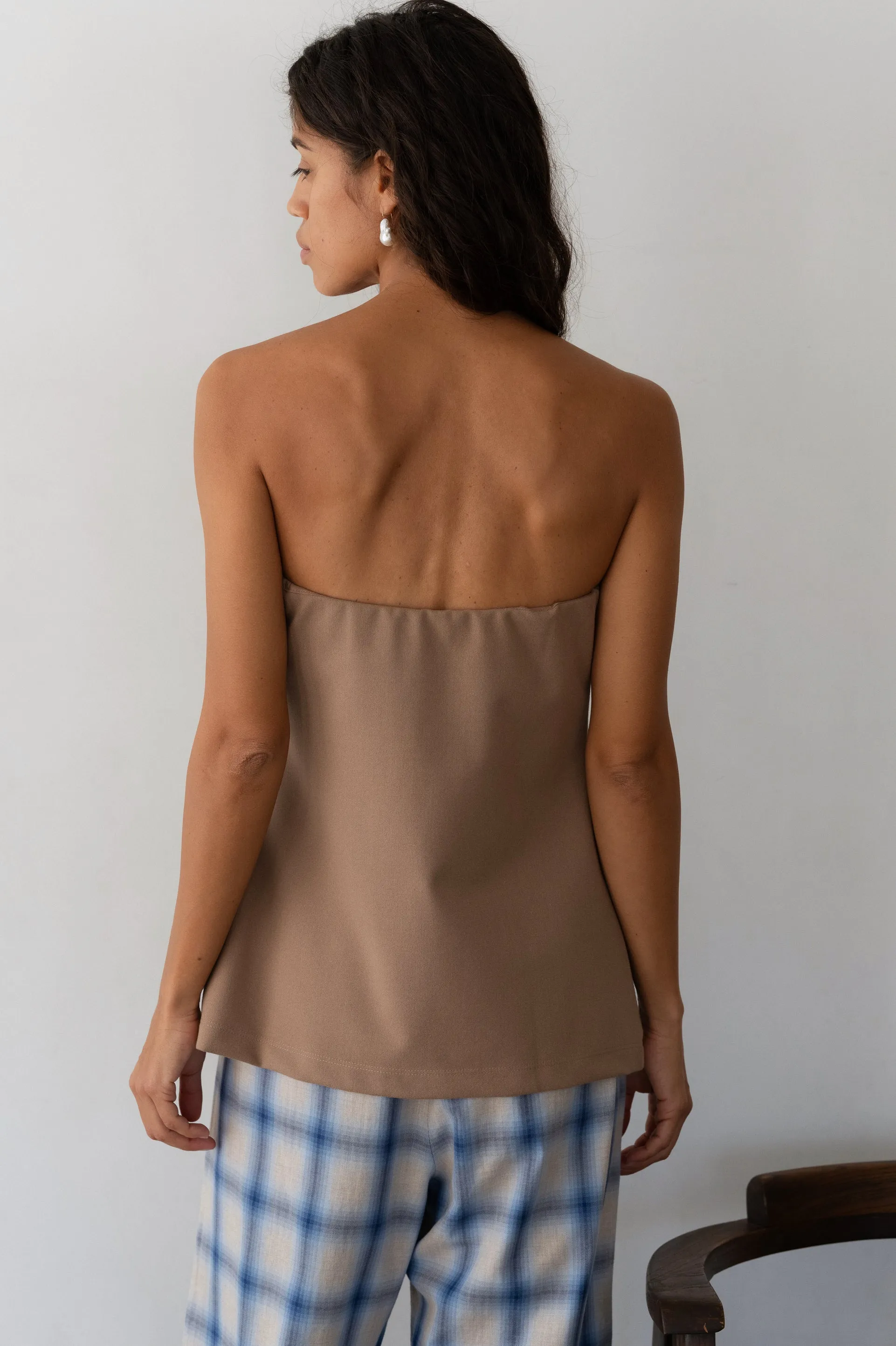 The Flannel Tube Top sold by DONNI. product image thumbnail 5