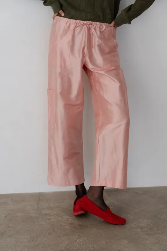 The Taffeta Drawstring Cargo Pant sold by DONNI.
