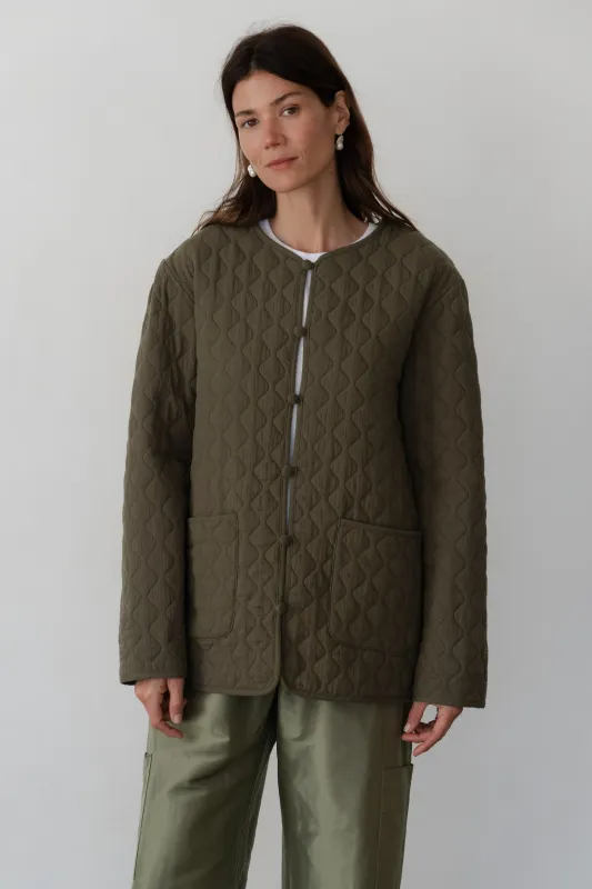 The Quilted Loop Jacket sold by DONNI.