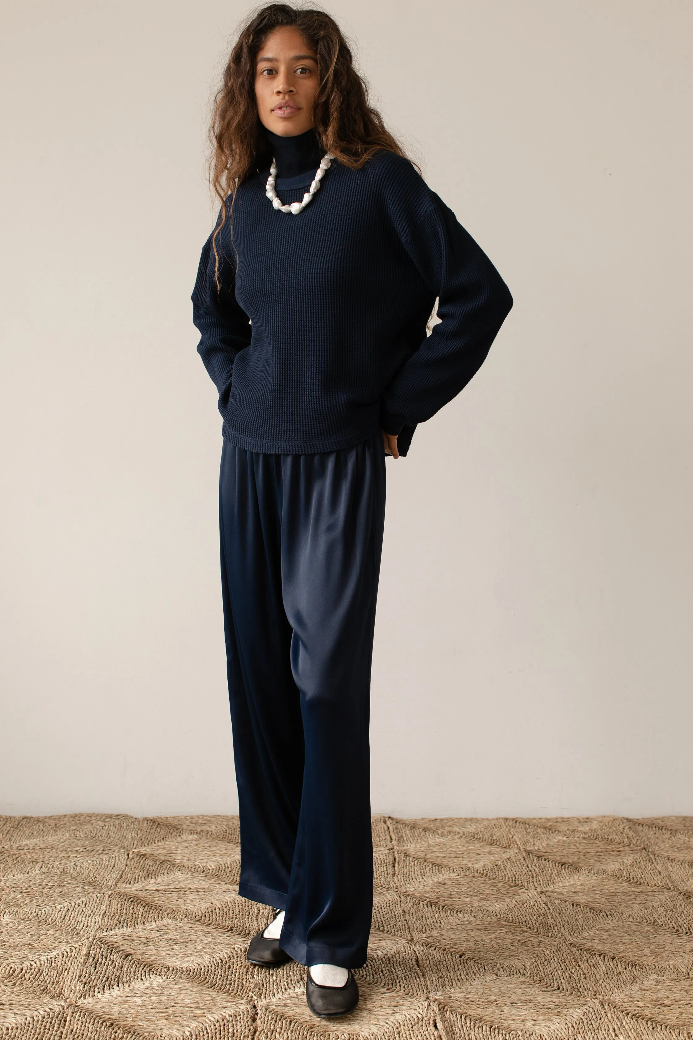 The Satiny Simple Pant sold by DONNI. product image thumbnail 5