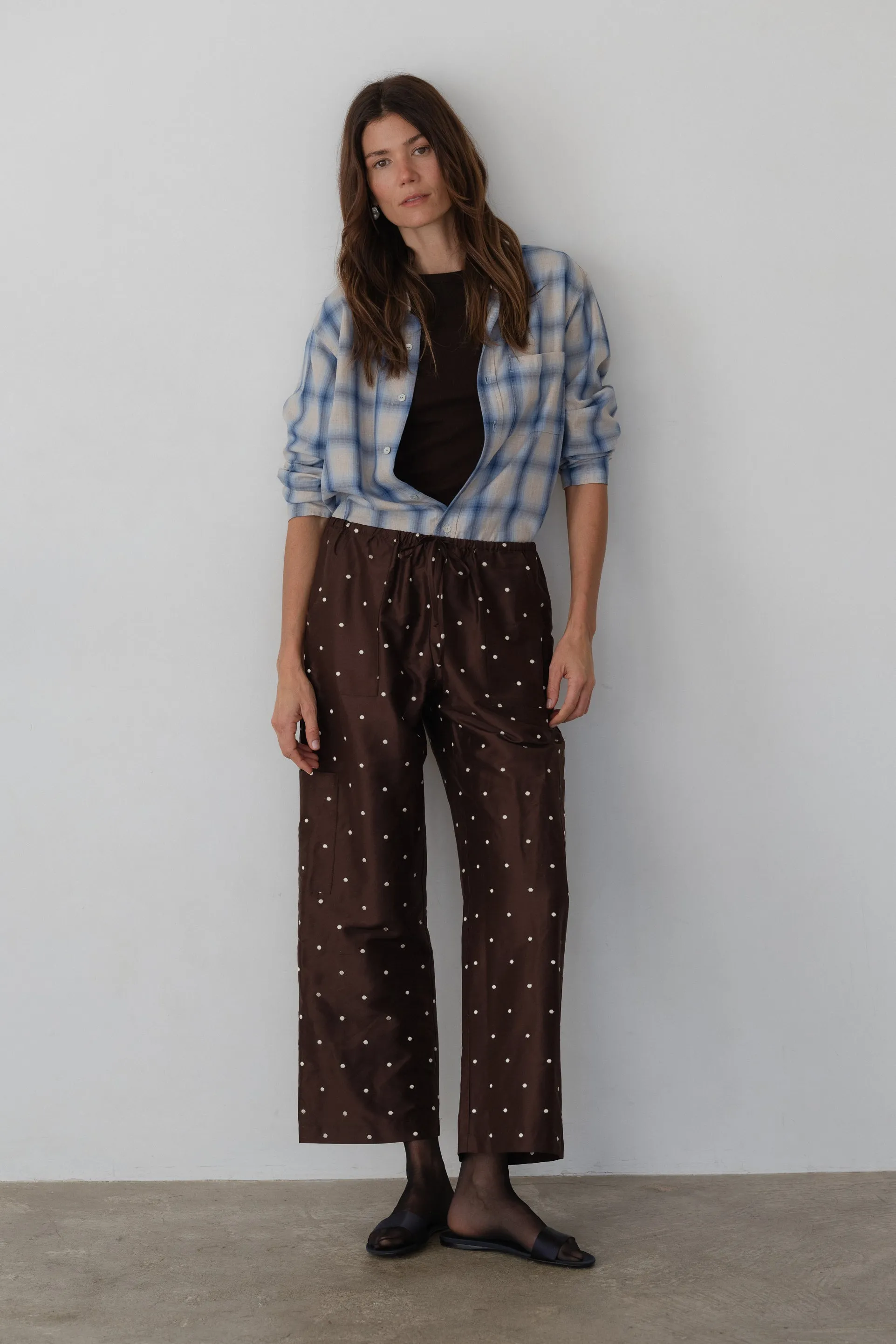 The Taffeta Drawstring Cargo Pant sold by DONNI. product image thumbnail 3