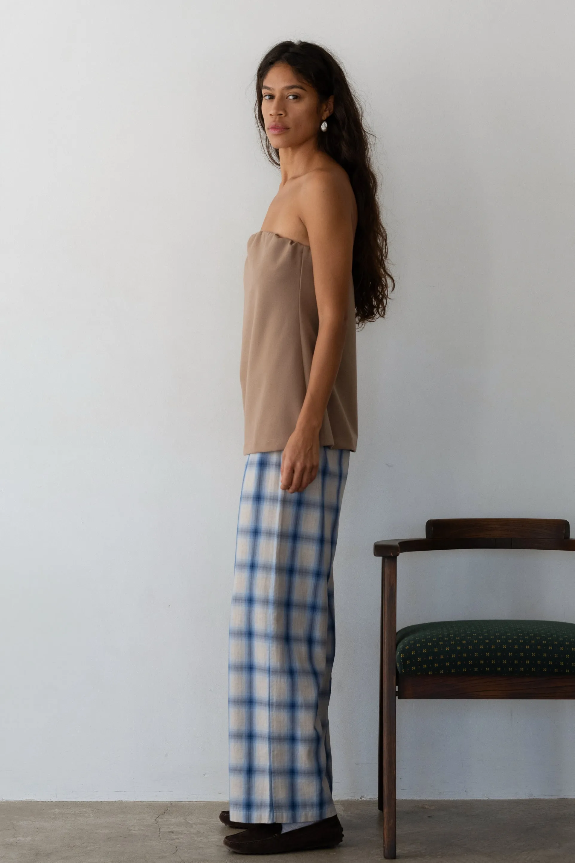 The Plaid Flannel Simple Pant sold by DONNI. product image thumbnail 4