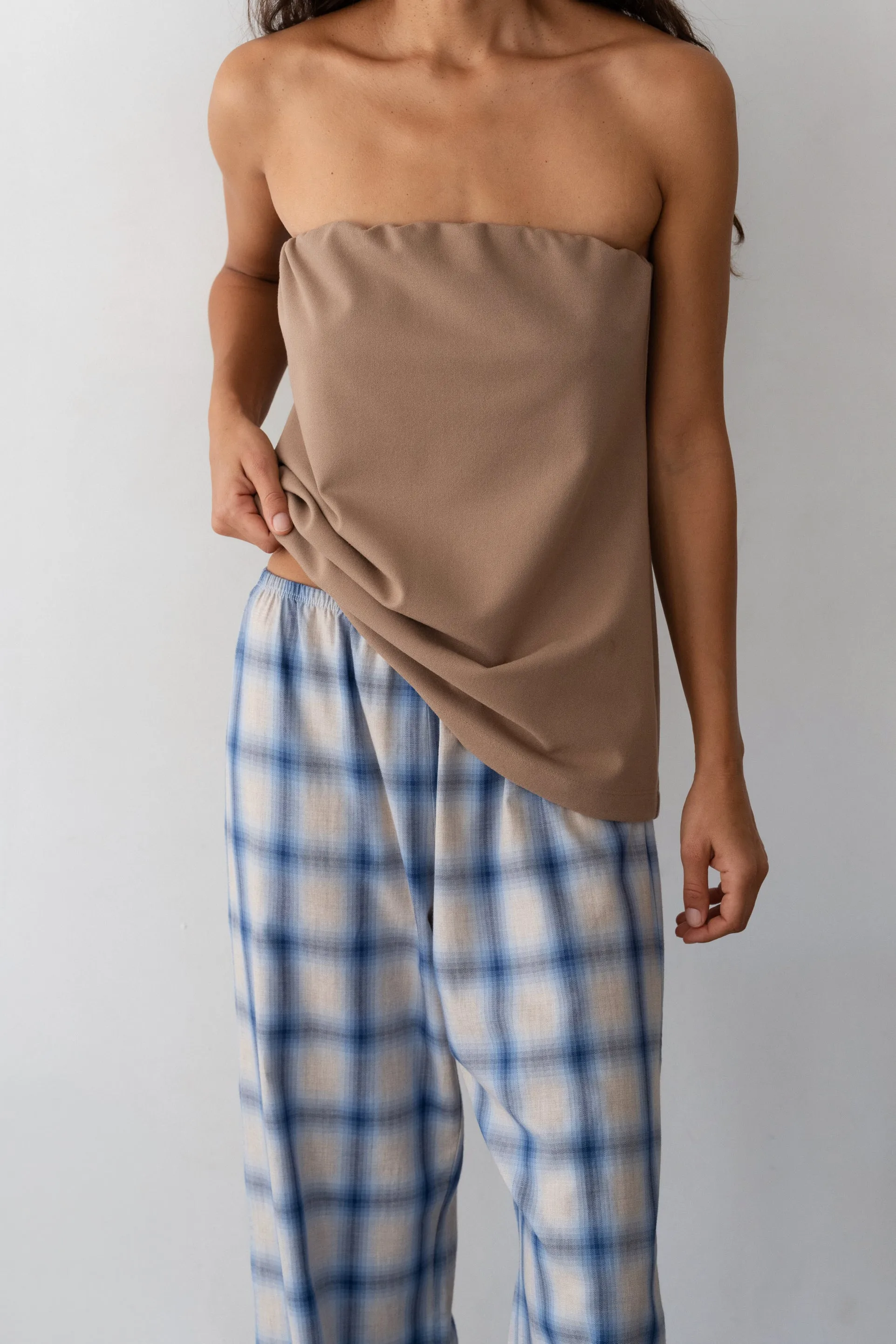 The Plaid Flannel Simple Pant sold by DONNI. product image thumbnail 5