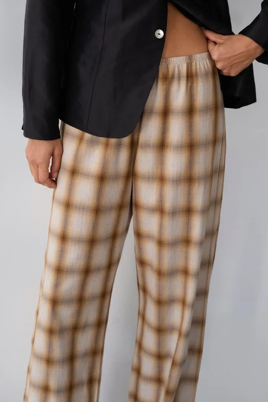 The Plaid Flannel Simple Pant sold by DONNI.