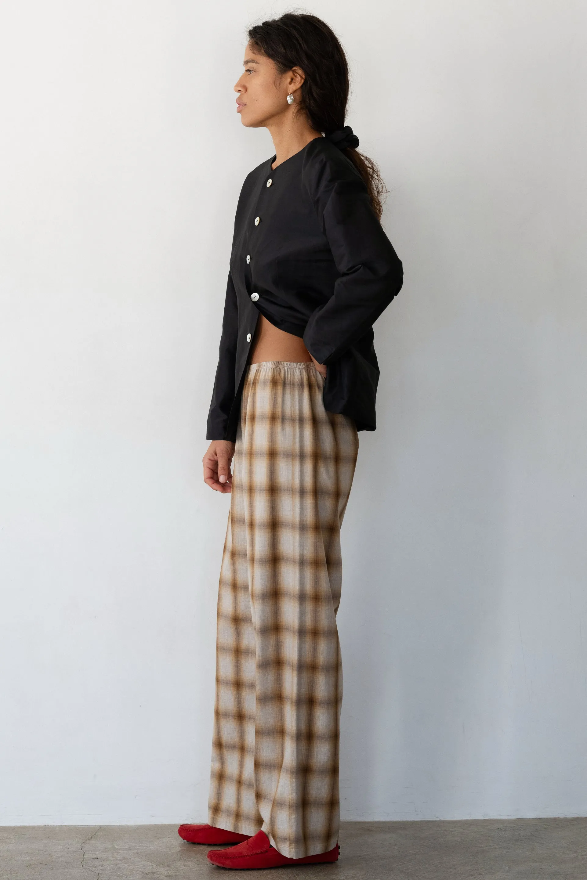 The Plaid Flannel Simple Pant sold by DONNI. product image thumbnail 4