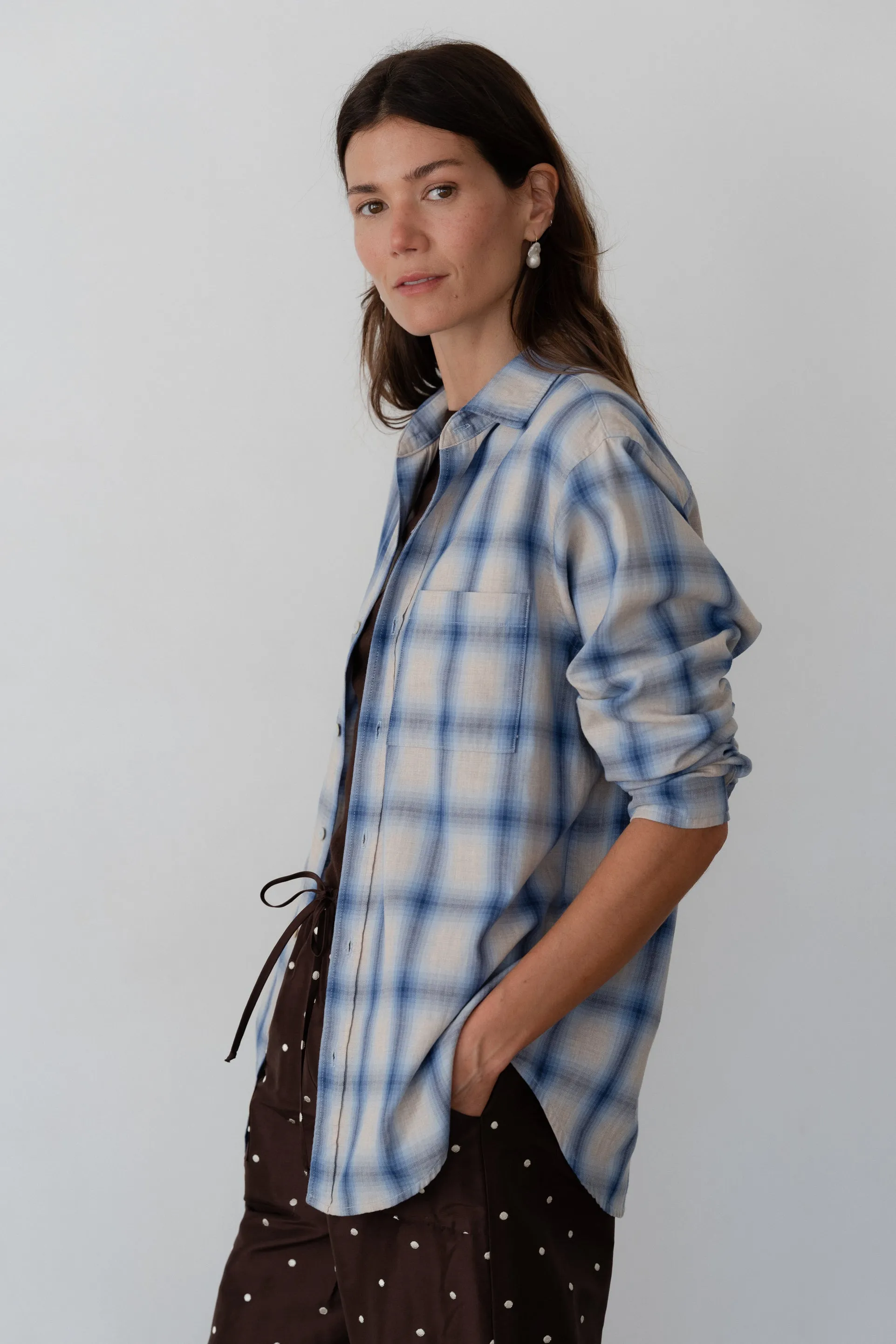 The Plaid Flannel Shirt sold by DONNI. product image thumbnail 3