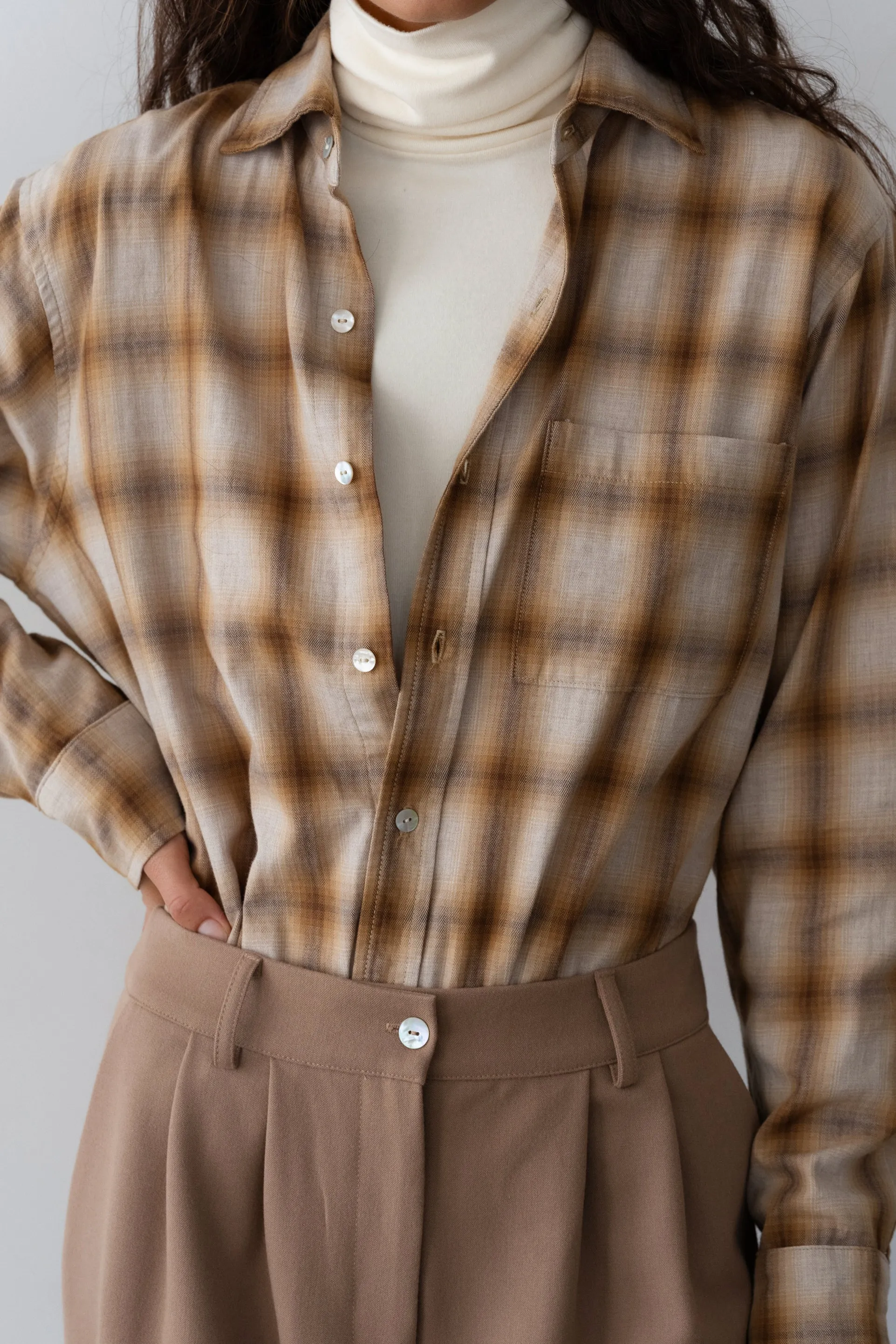 The Plaid Flannel Shirt sold by DONNI. product image thumbnail 3
