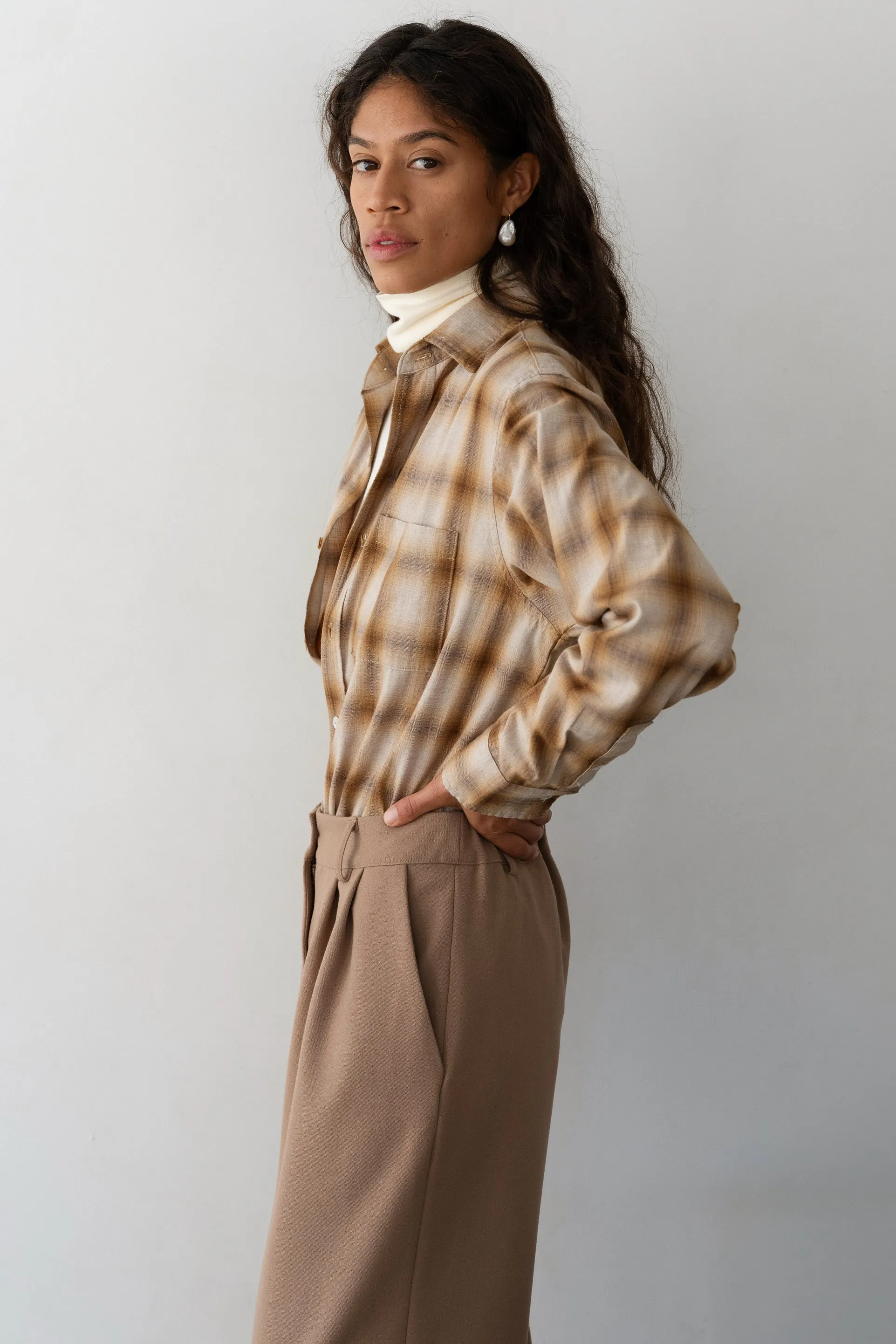 The Plaid Flannel Shirt sold by DONNI. product image thumbnail 4