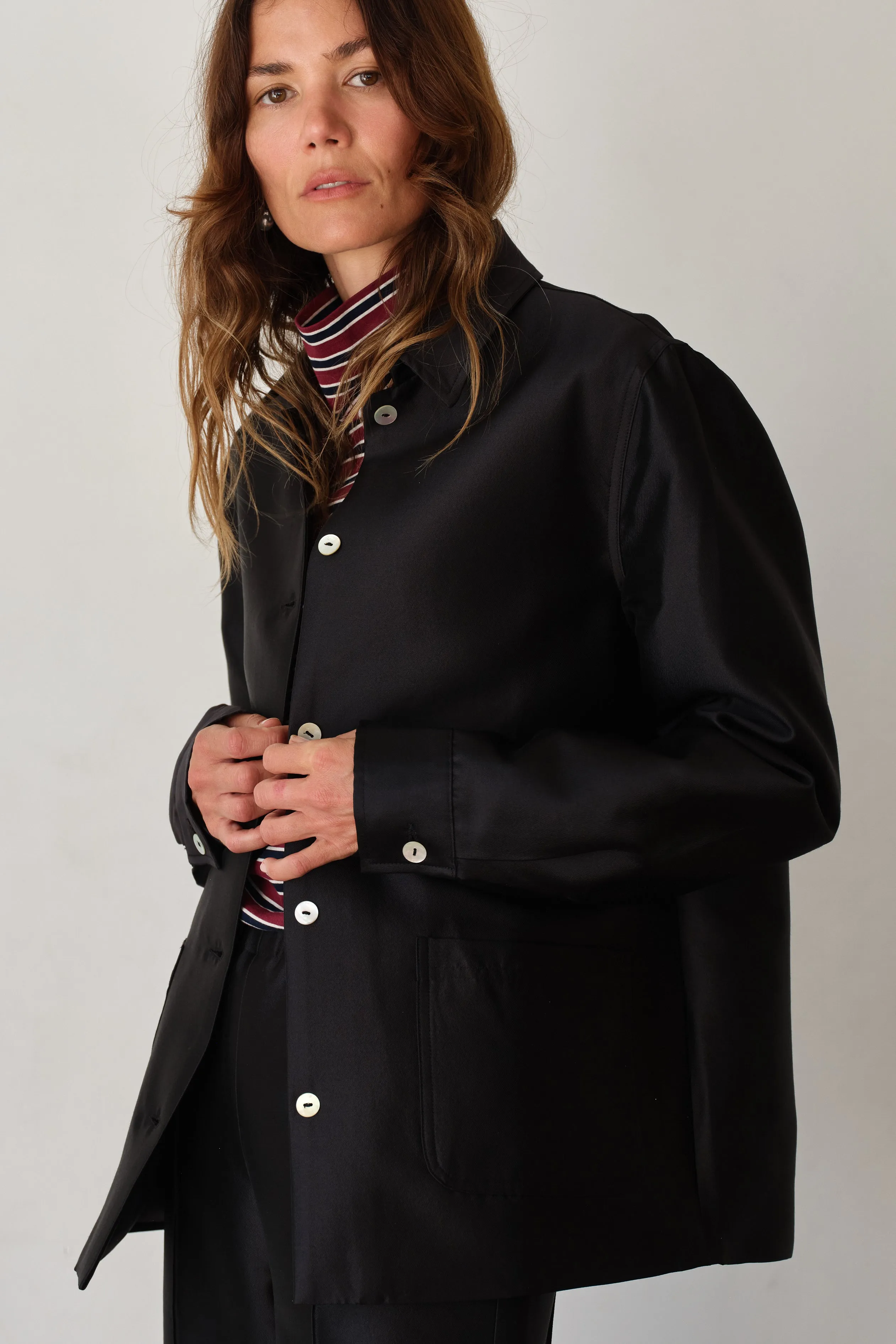 The Satin Jacket sold by DONNI. product image thumbnail 4