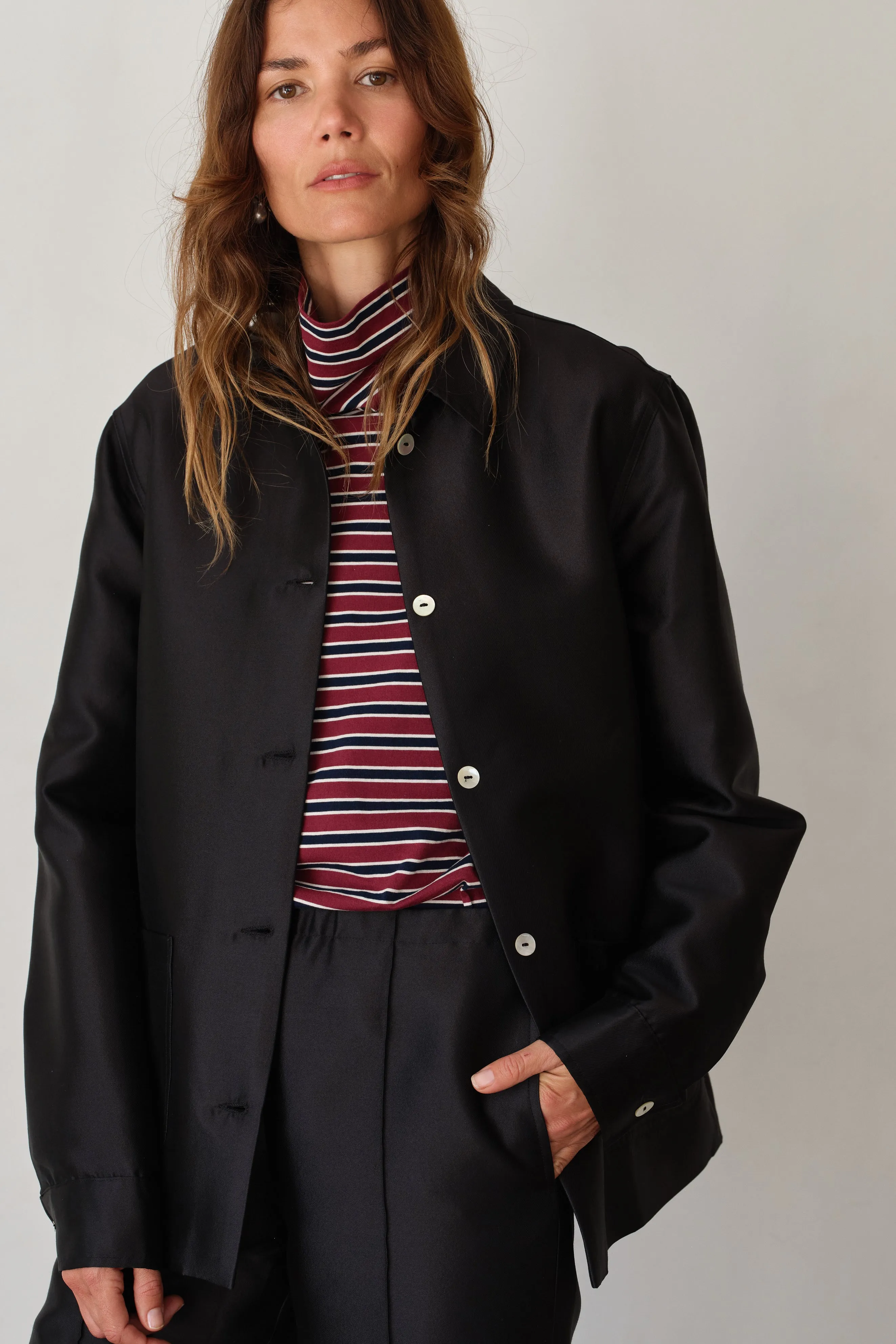 The Satin Jacket sold by DONNI. product image thumbnail 3