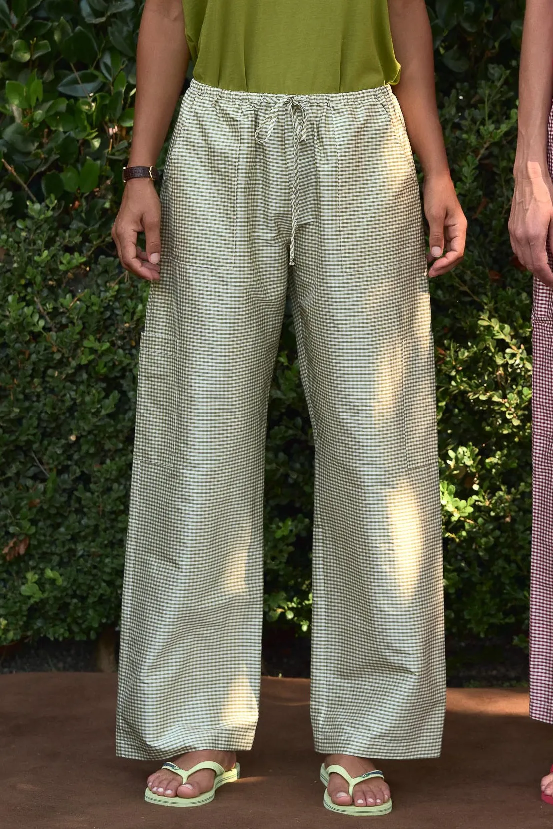 The Taffeta Drawstring Cargo Pant sold by DONNI.