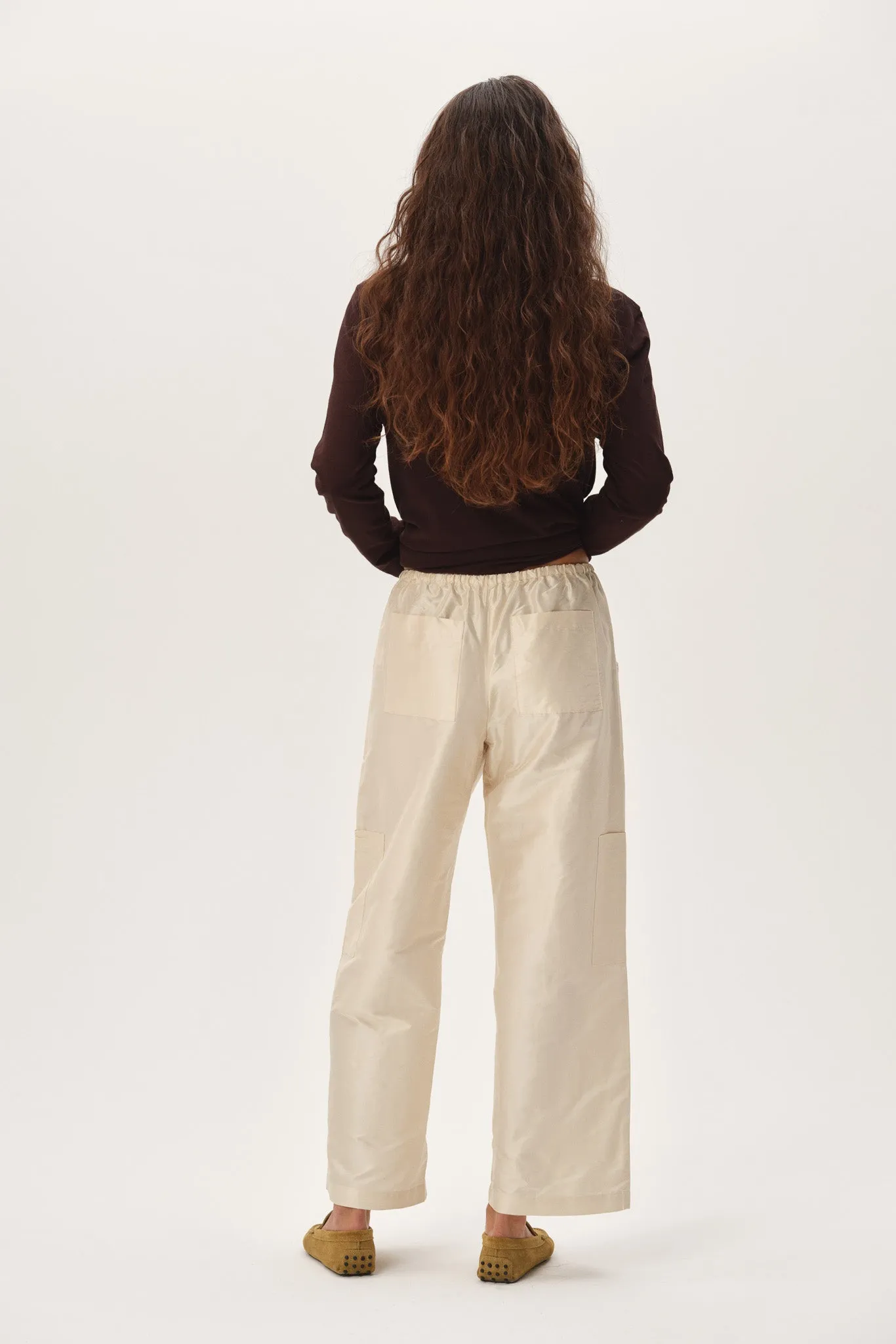 The Taffeta Drawstring Cargo Pant sold by DONNI. product image thumbnail 4