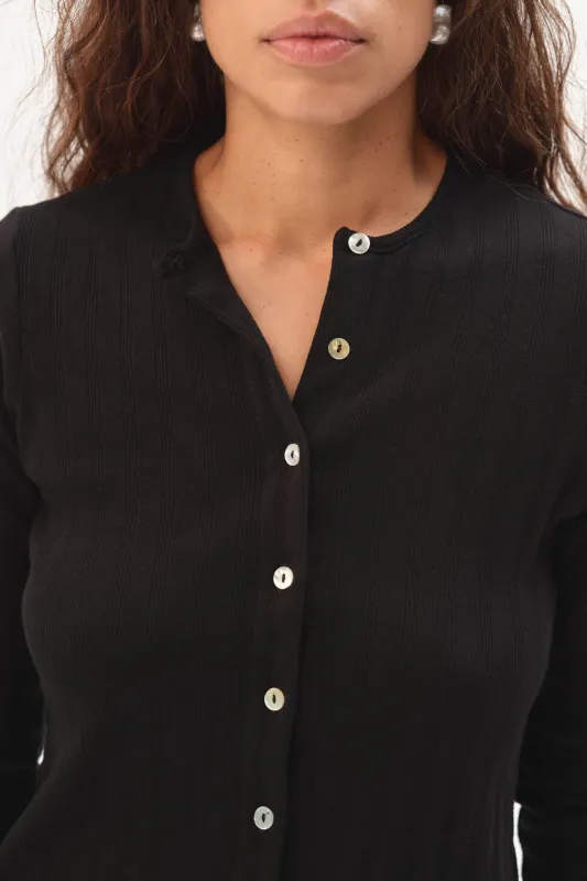 The Varied Rib Cardigan made by DONNI.