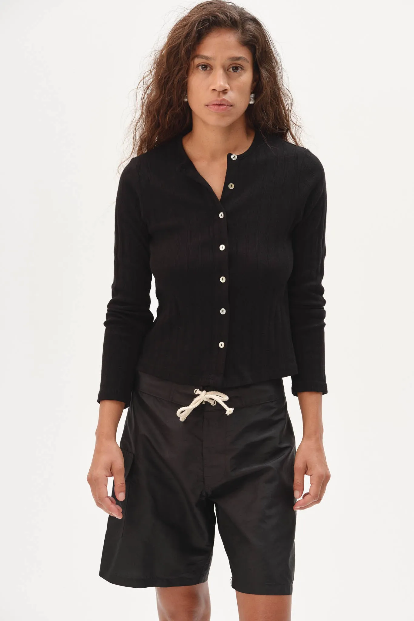 The Varied Rib Cardigan sold by DONNI. product image thumbnail 3