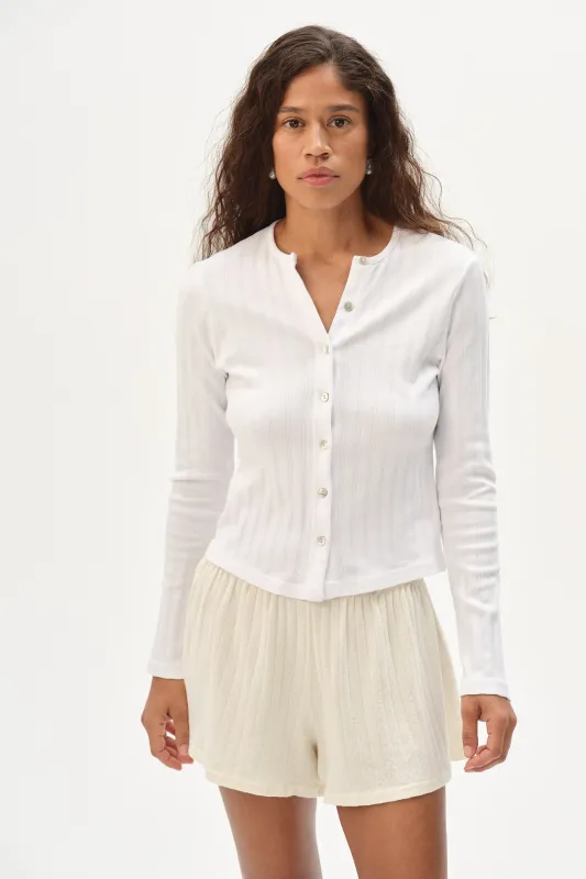 The Varied Rib Cardigan sold by DONNI.