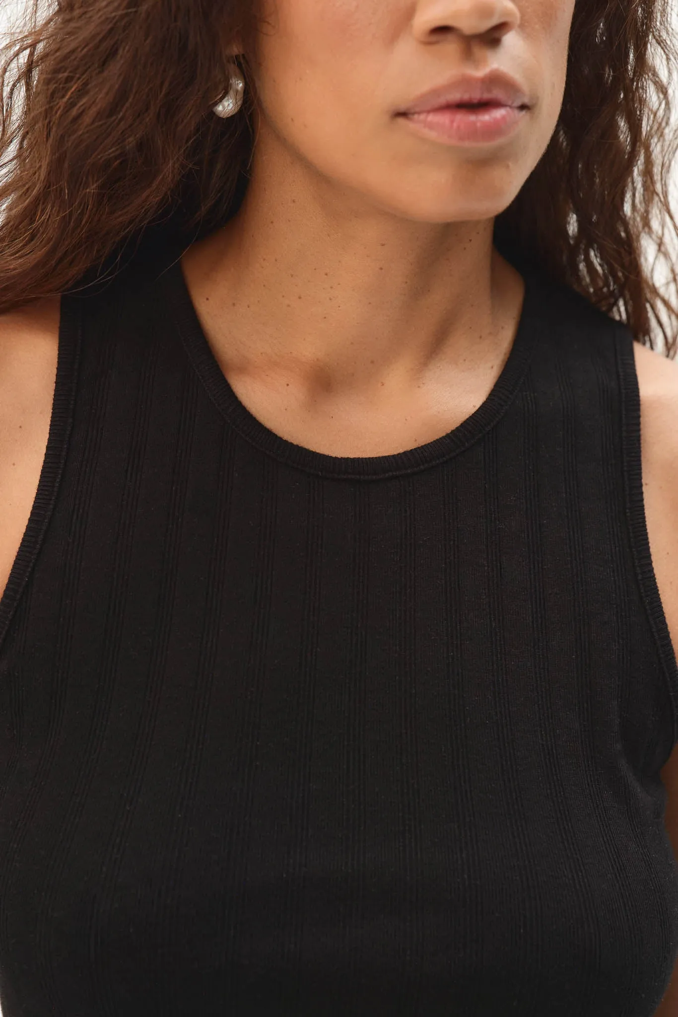 The Varied Rib Tank sold by DONNI. product image thumbnail 4