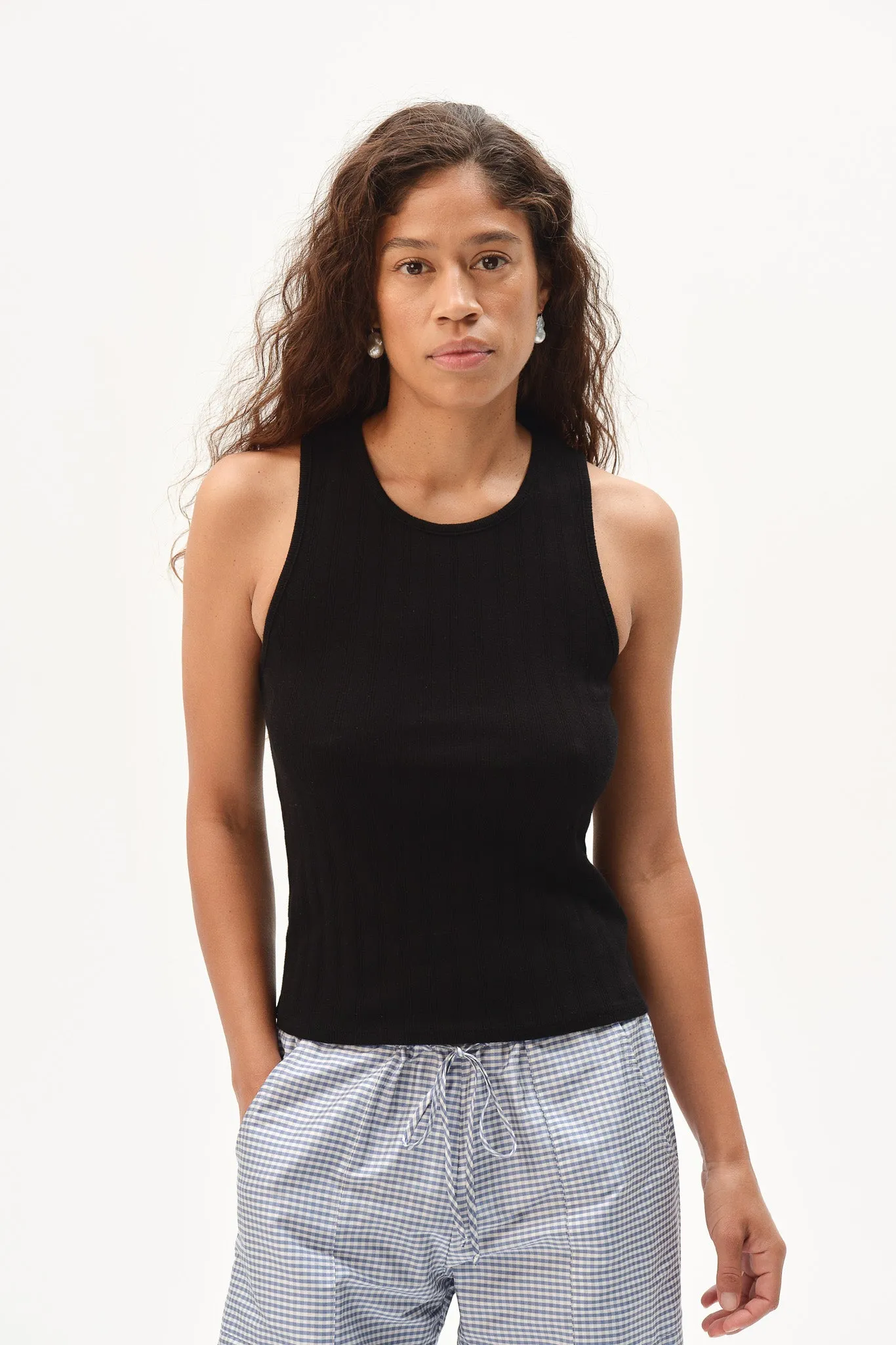 The Varied Rib Tank sold by DONNI. product image thumbnail 3