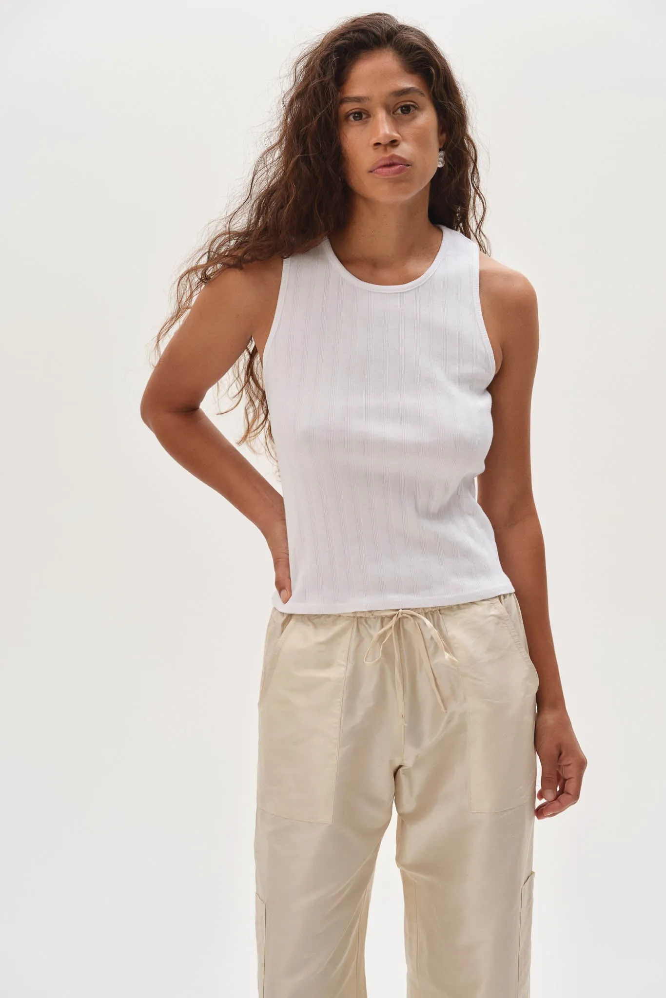 The Varied Rib Tank sold by DONNI.