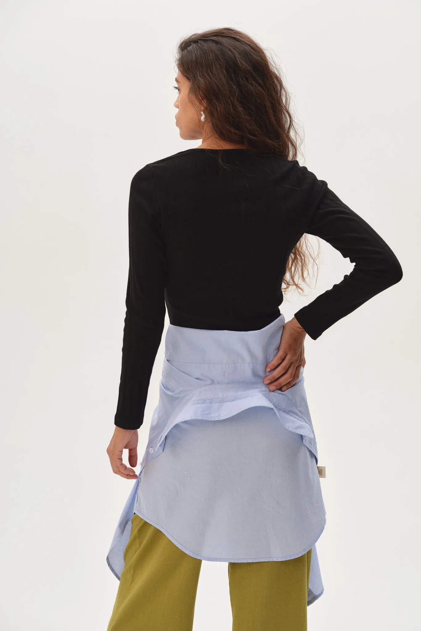 The Varied Rib Long Sleeve Scoop Shirt sold by DONNI. product image thumbnail 5