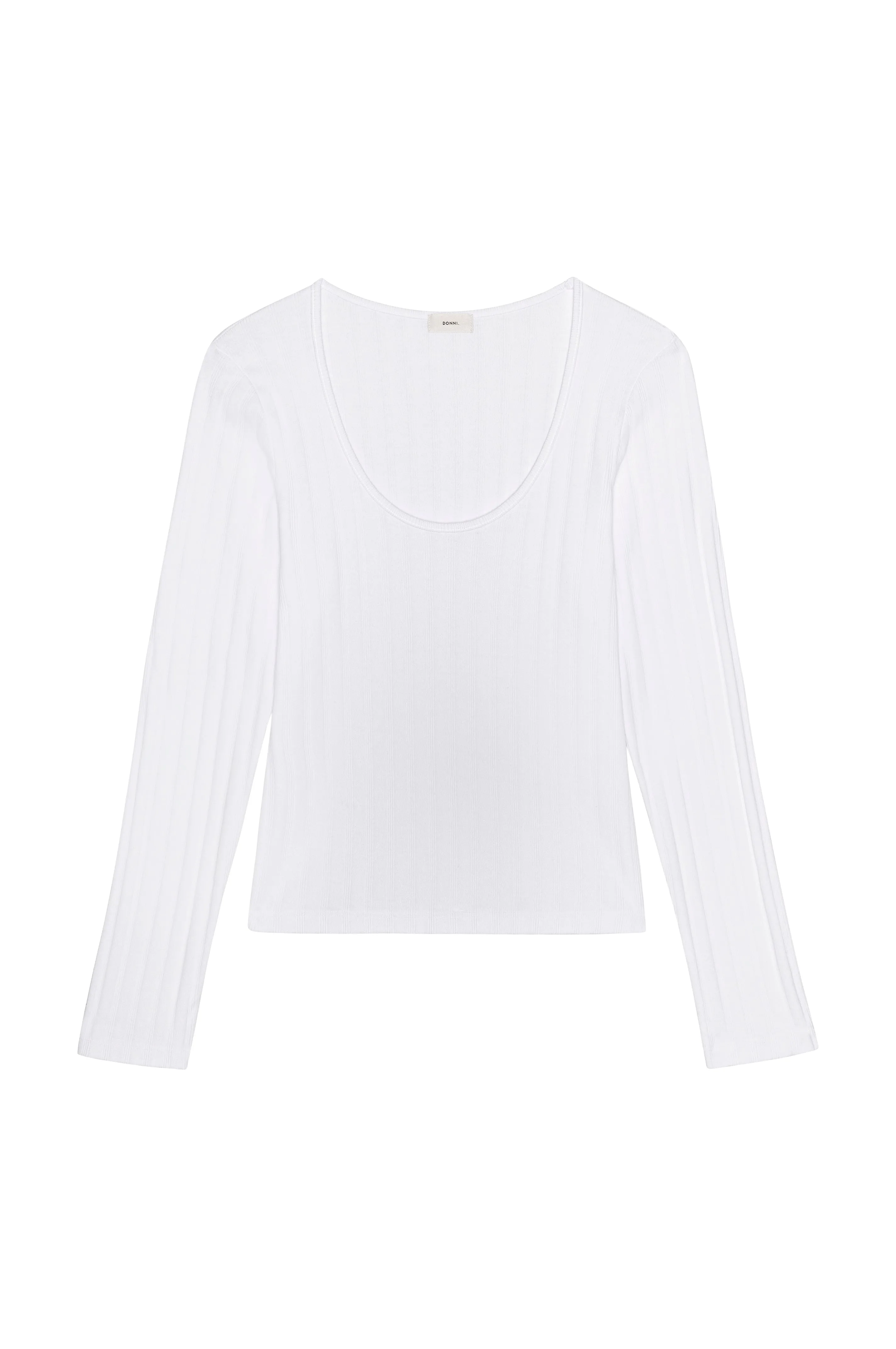 The Varied Rib Long Sleeve Scoop Shirt sold by DONNI. product image thumbnail 2