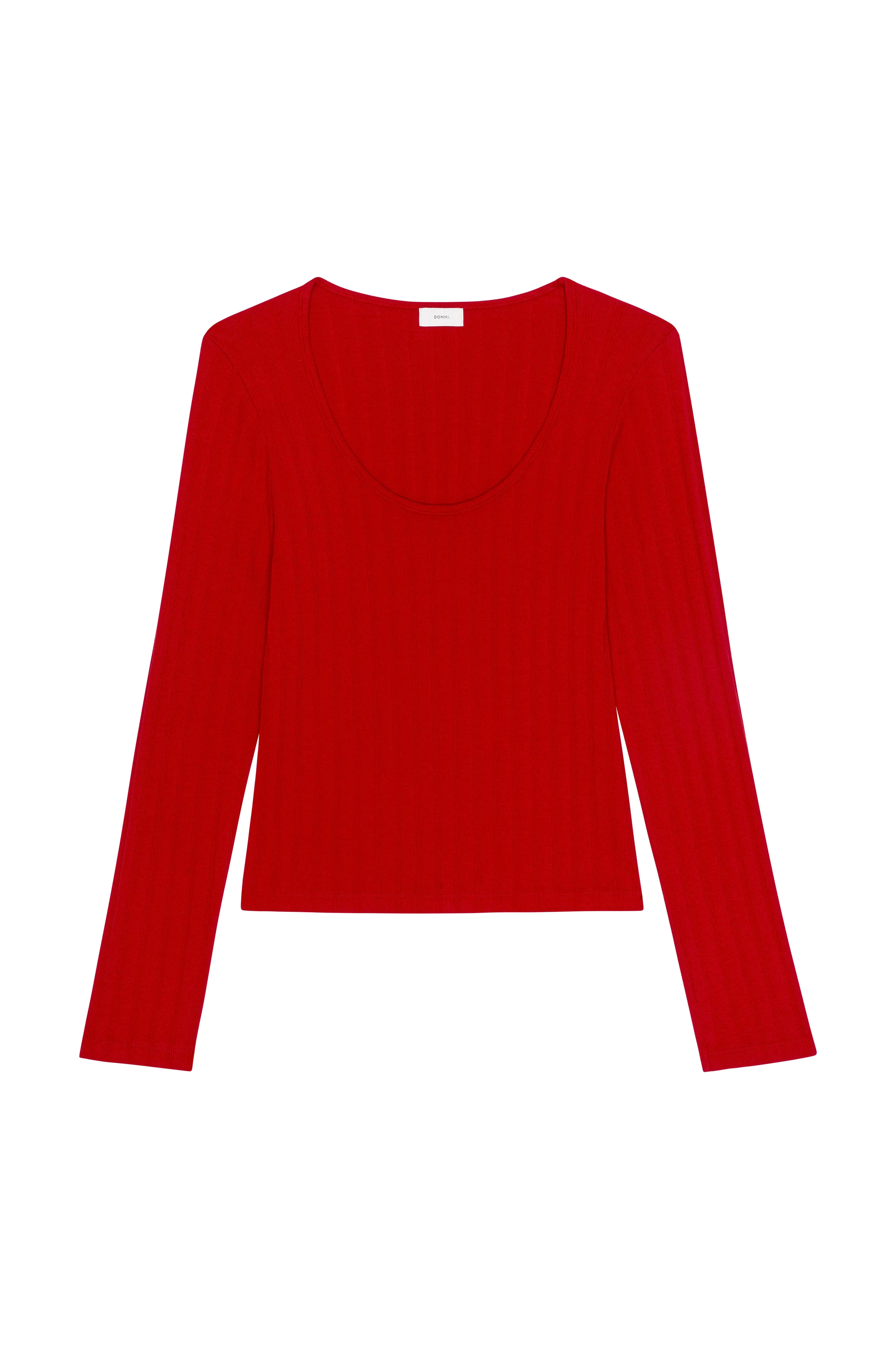 The Varied Rib Long Sleeve Scoop Shirt sold by DONNI. product image thumbnail 2
