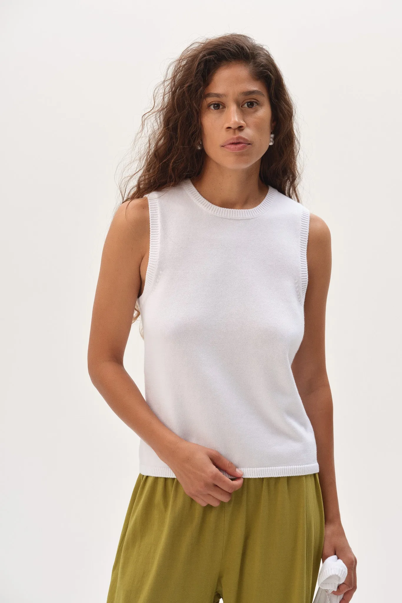 The Cotton Knit Sweater Set Powder sold by DONNI. product image thumbnail 3