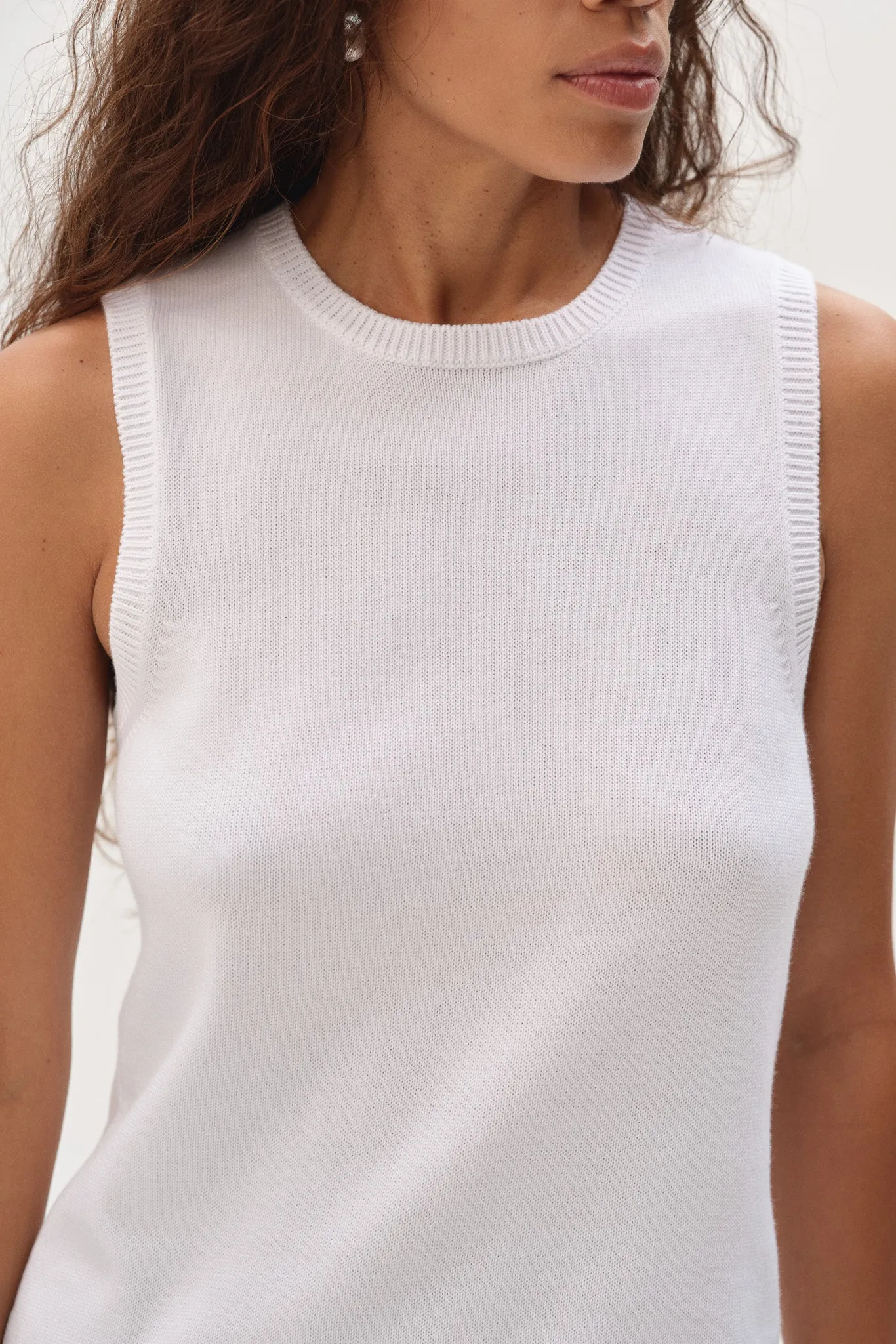 The Cotton Knit Sweater Set Powder sold by DONNI. product image thumbnail 4