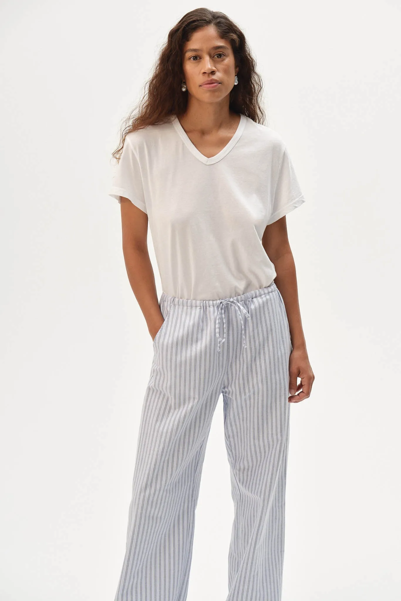 The Jersey V-Neck Tee sold by DONNI.