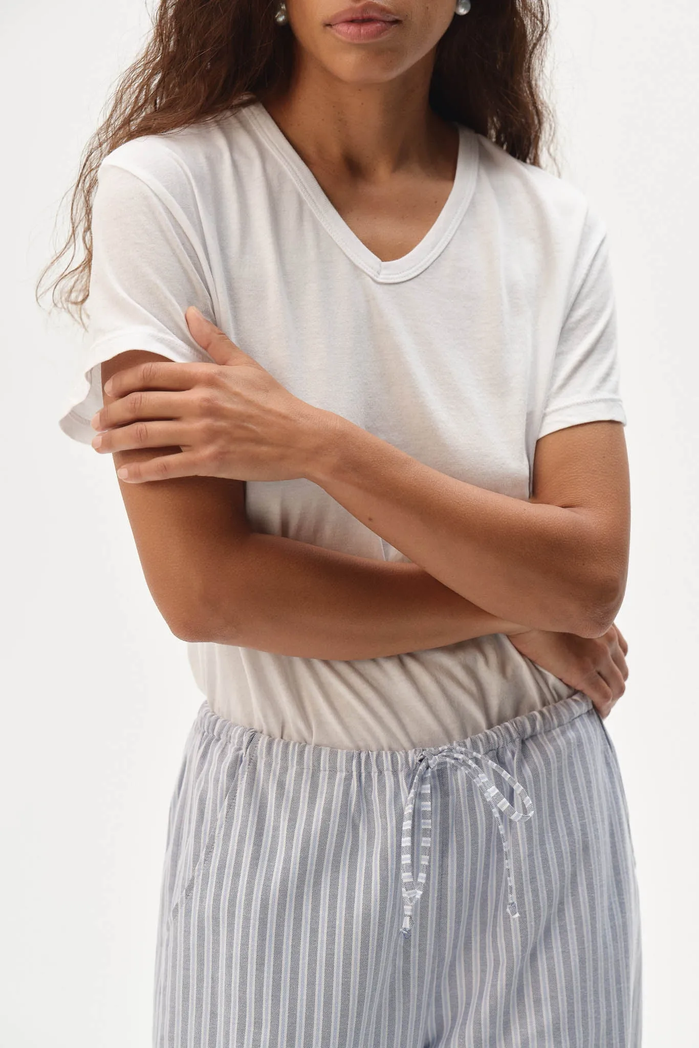 The Jersey V-Neck Tee sold by DONNI. product image thumbnail 3