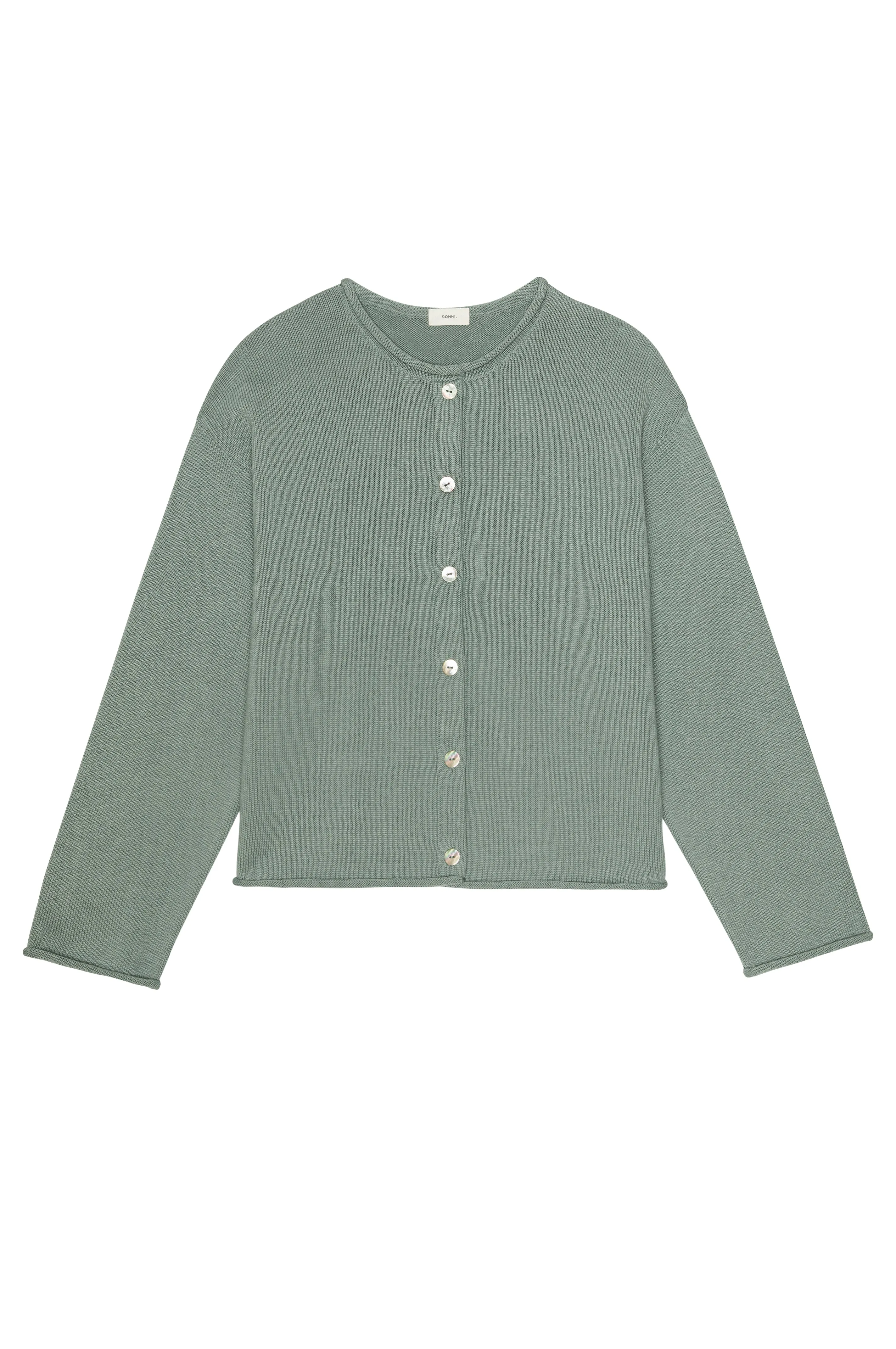 The Cotton Knit Roll Cardigan sold by DONNI. product image thumbnail 2