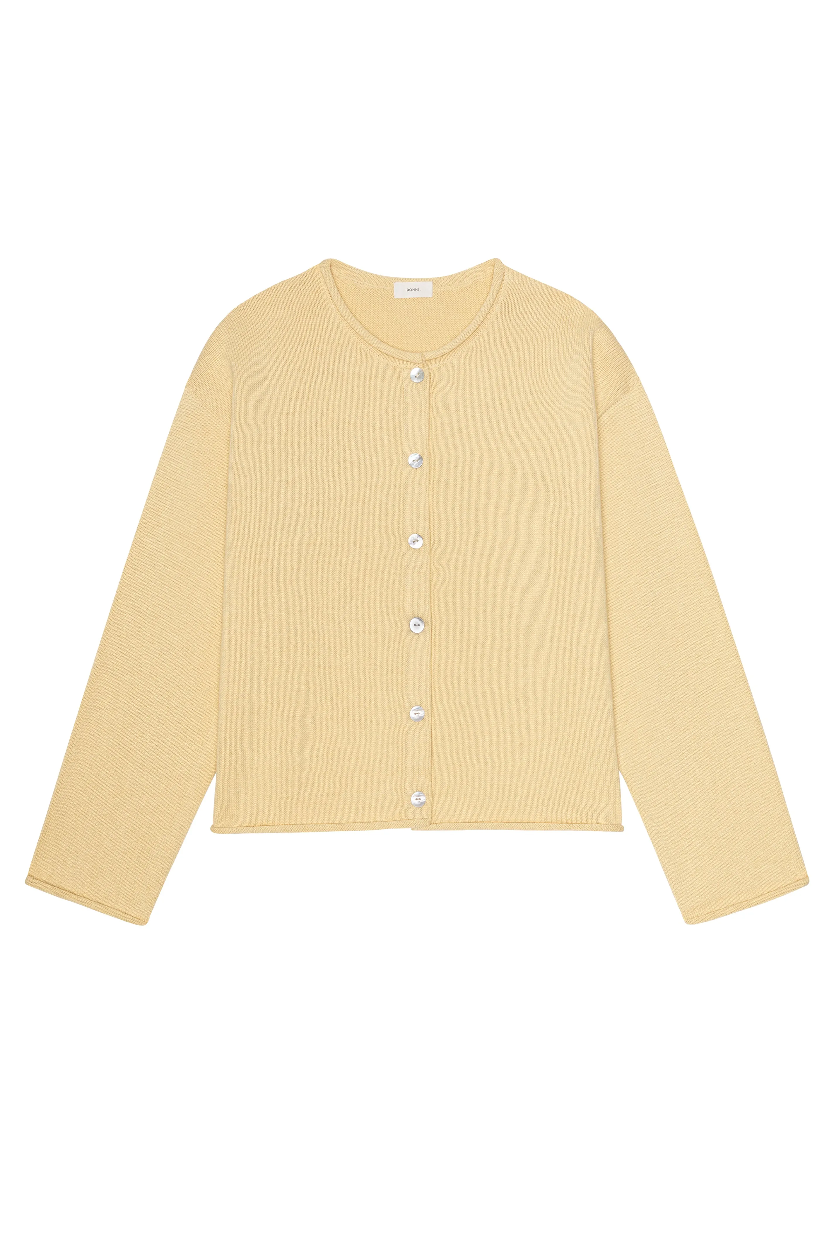 The Cotton Knit Roll Cardigan sold by DONNI. product image thumbnail 2