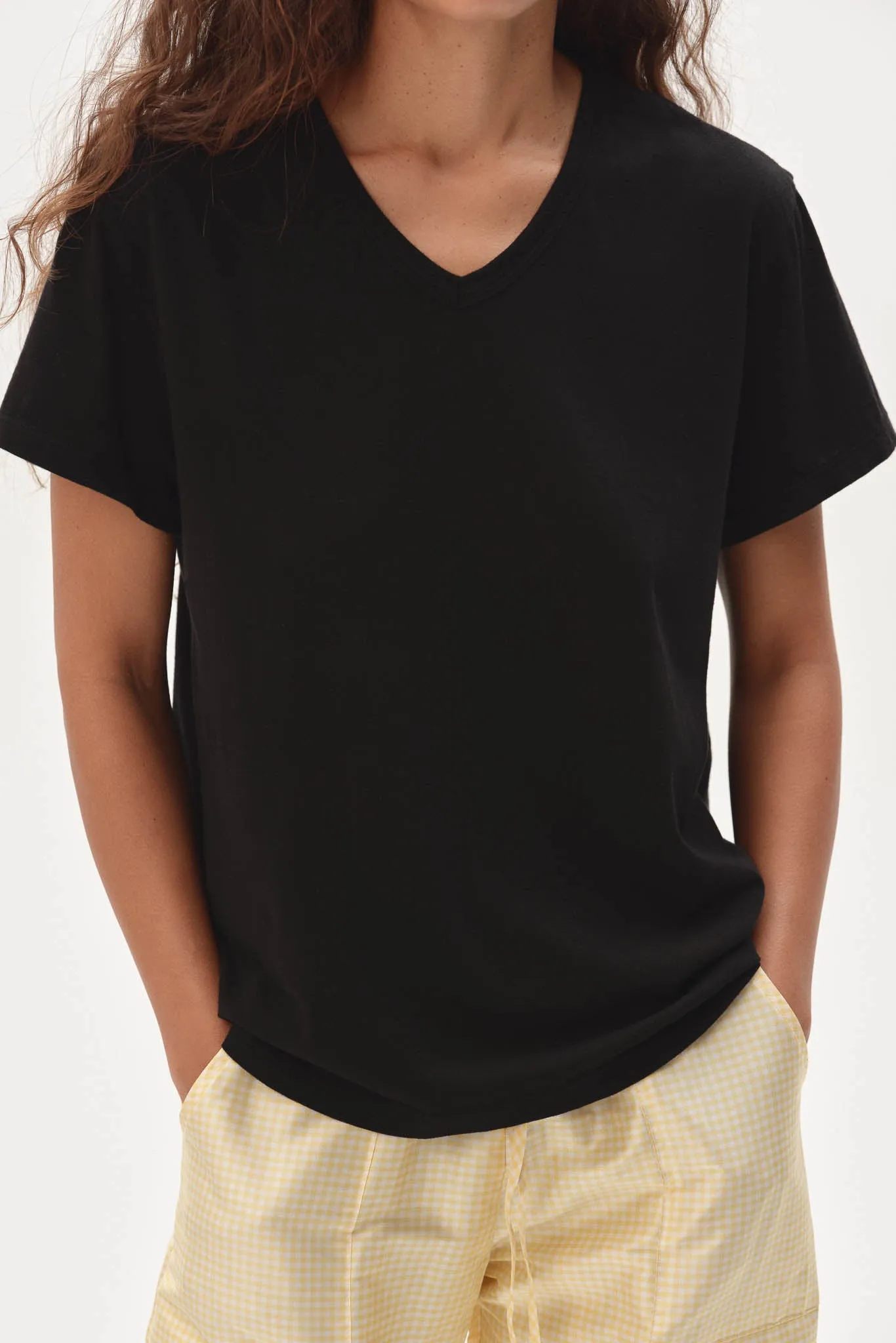 The Jersey V-Neck Tee sold by DONNI. product image thumbnail 3