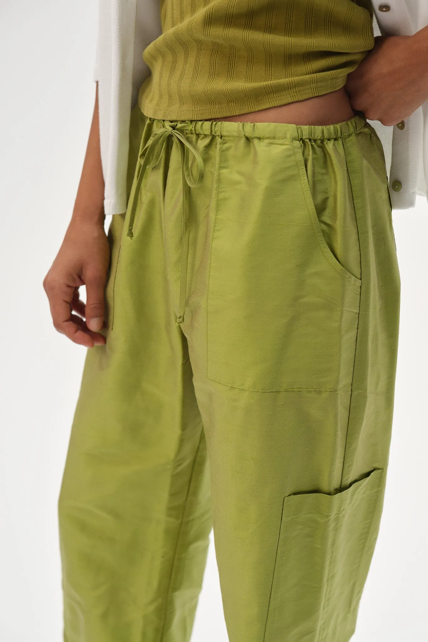 The Taffeta Drawstring Cargo Pant sold by DONNI. product image thumbnail 4