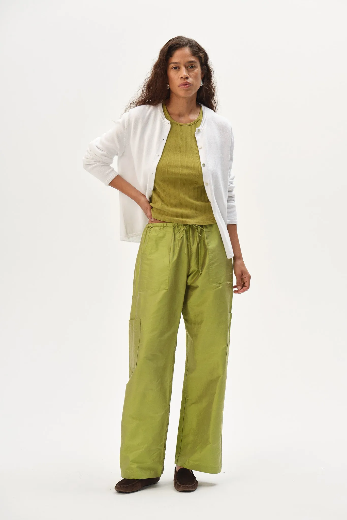 The Taffeta Drawstring Cargo Pant sold by DONNI. product image thumbnail 3